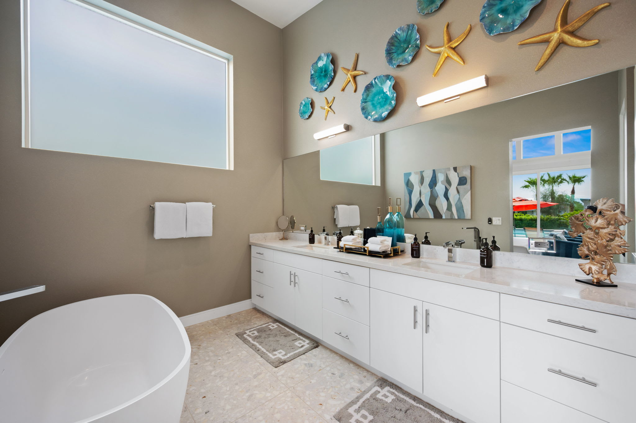 Primary Bathroom | The Dakota in Indian Wells, California by Luxus Vacation Properties