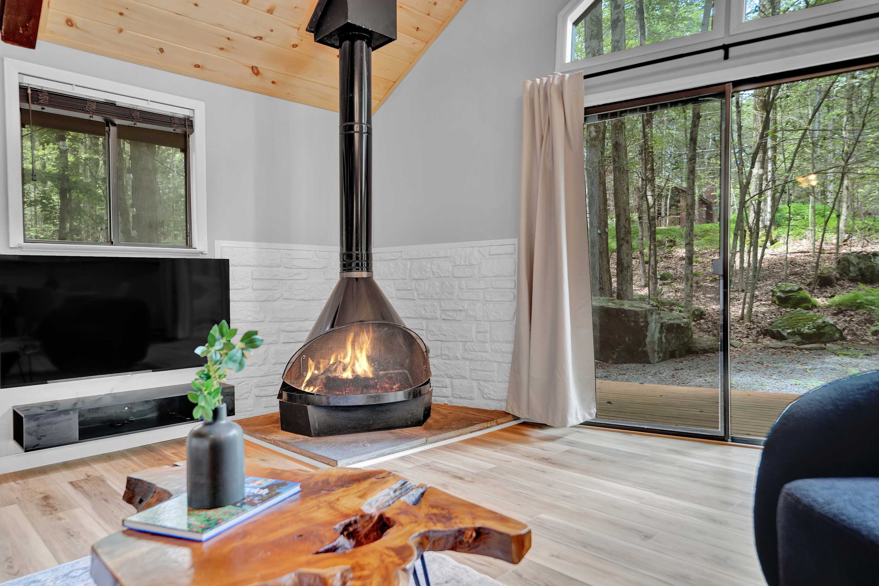The Black Pocono Chalet |  Modern Cabin in Nature