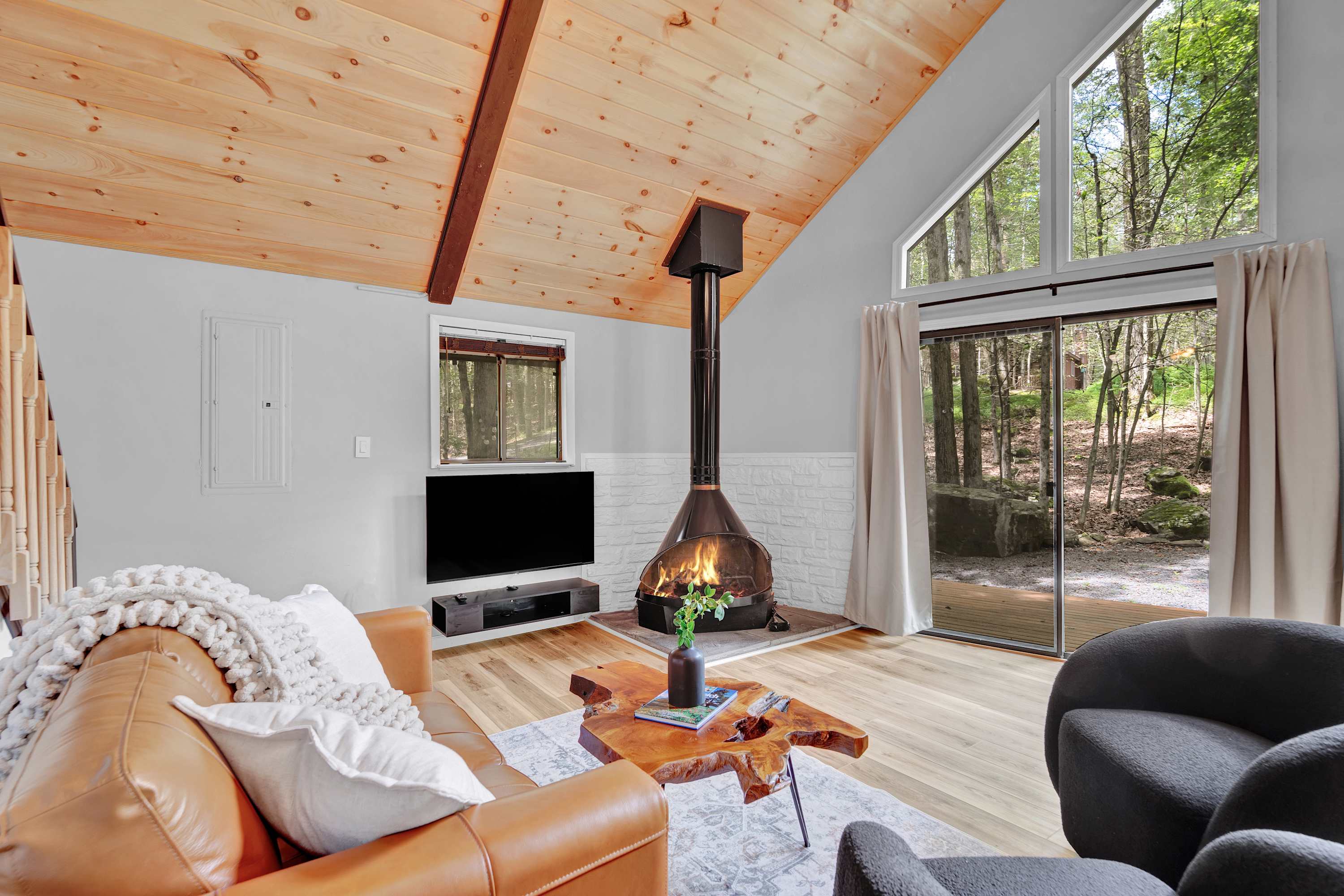 The Black Pocono Chalet |  Modern Cabin in Nature