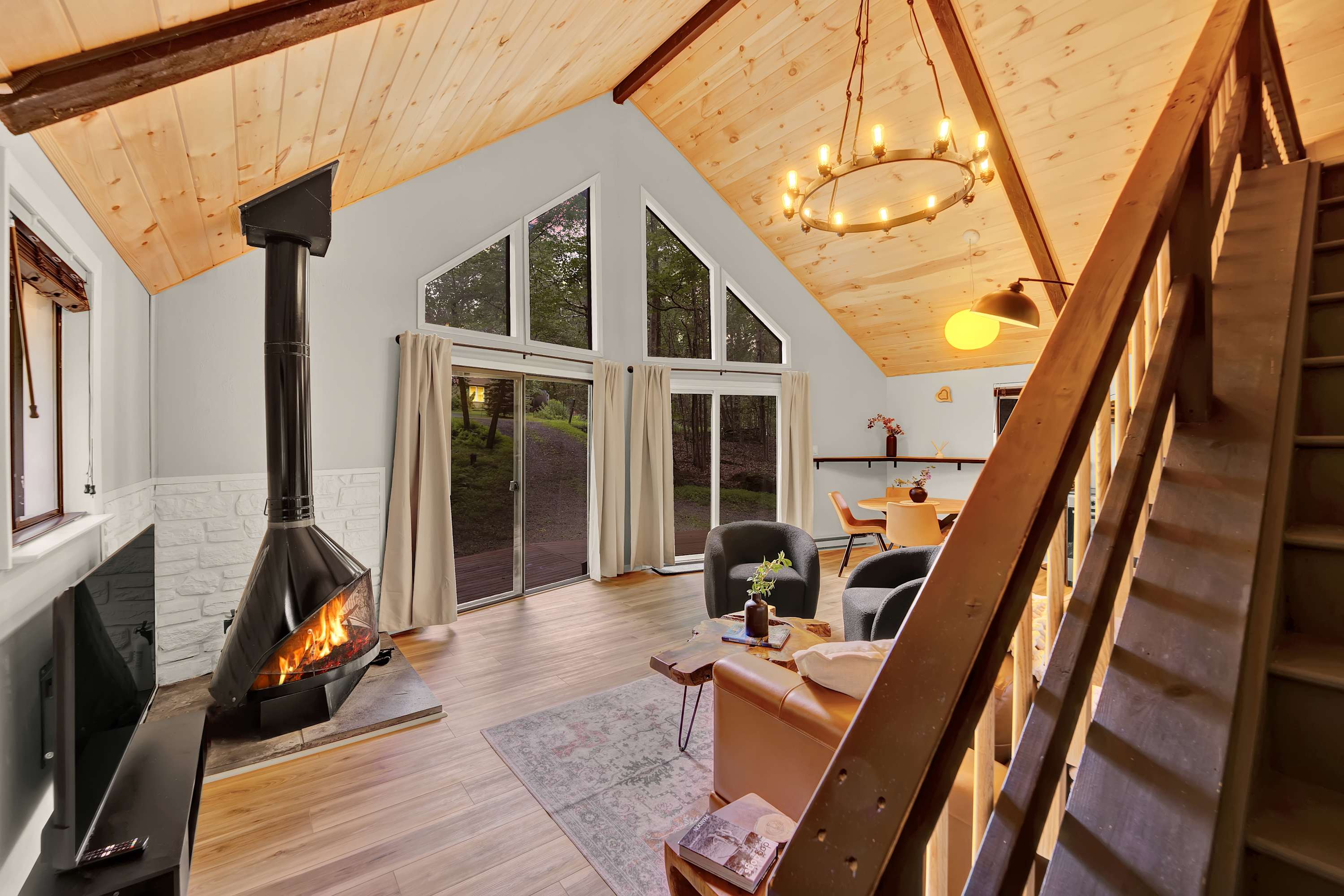 The Black Pocono Chalet |  Modern Cabin in Nature