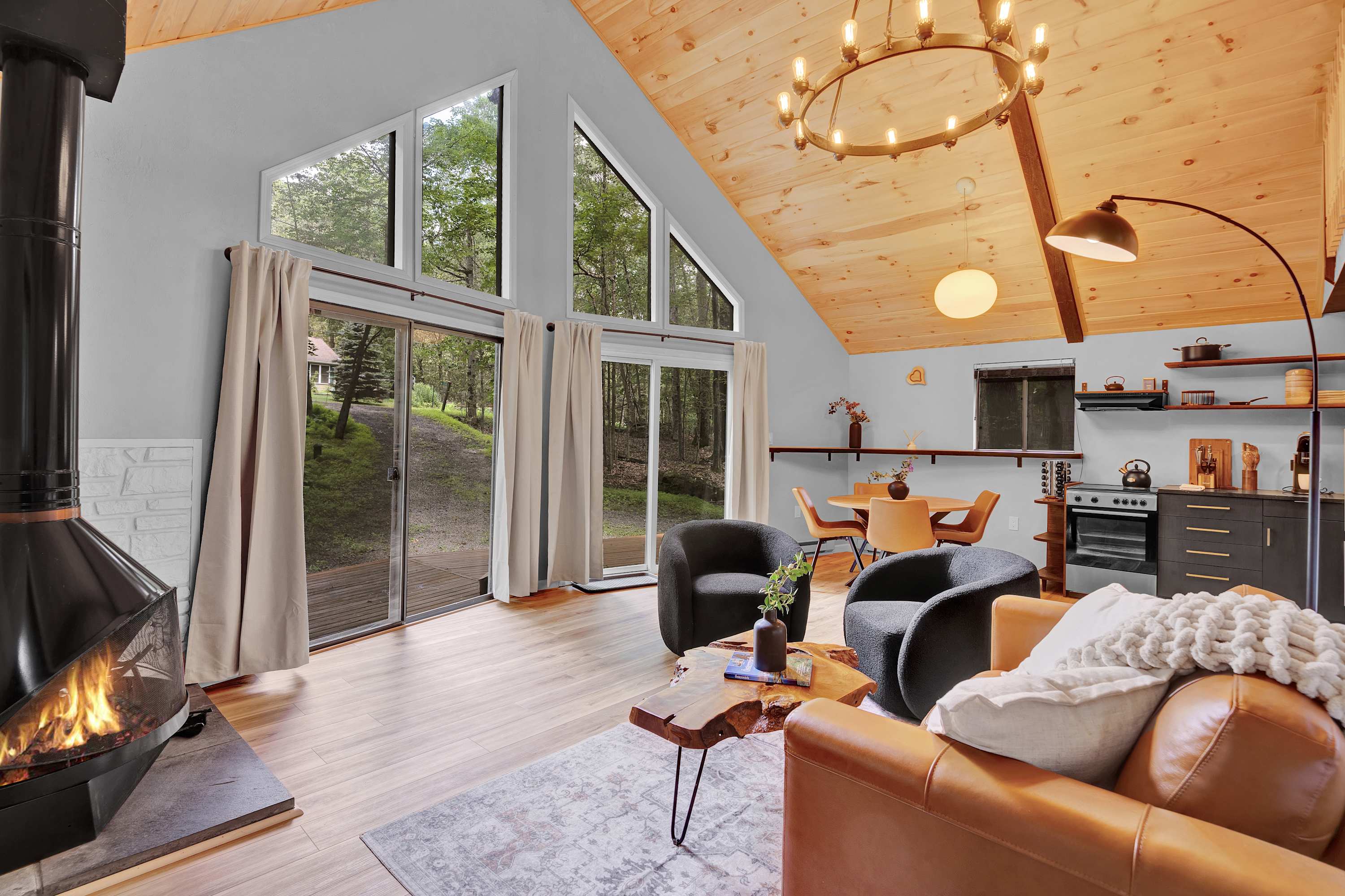 The Black Pocono Chalet |  Modern Cabin in Nature