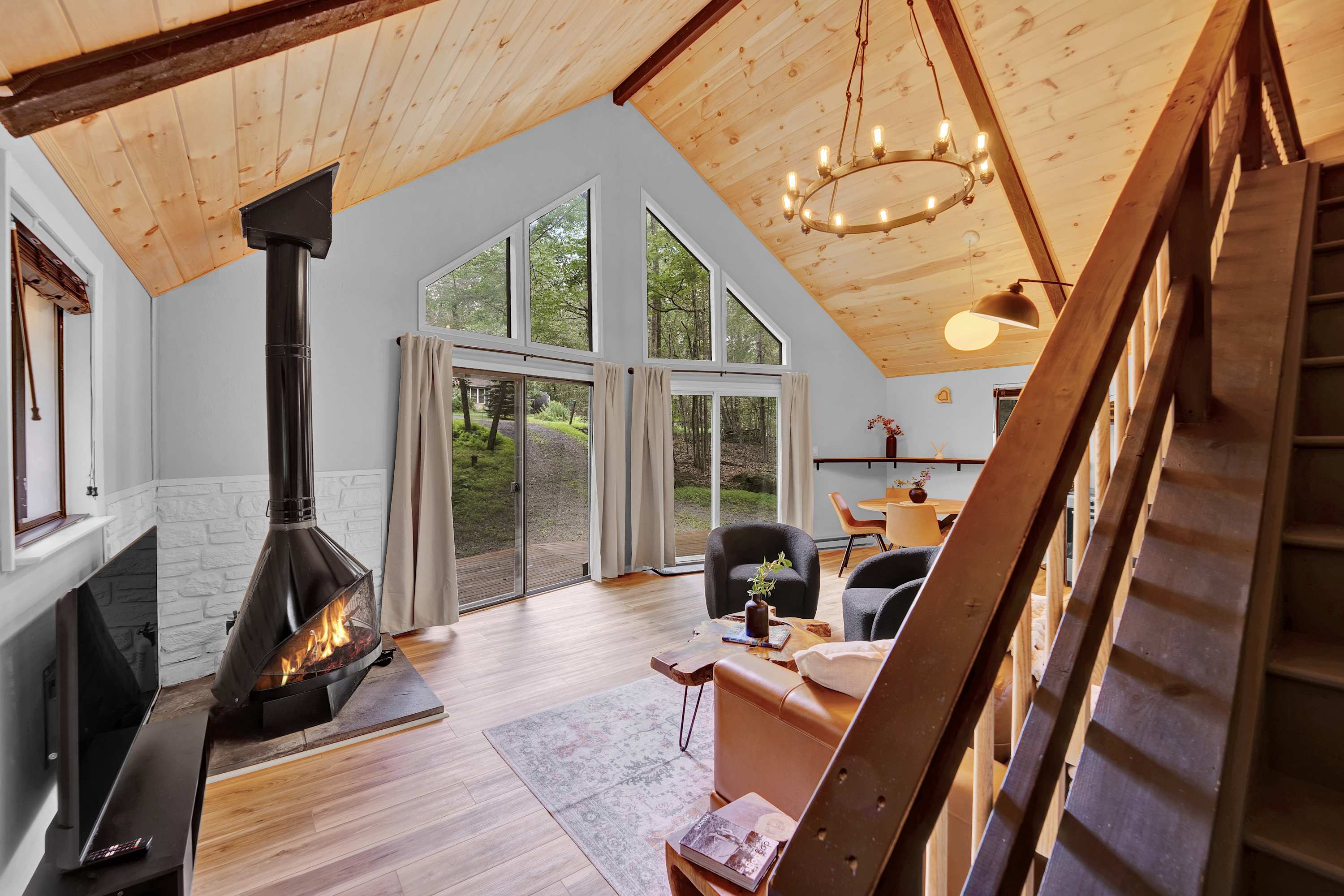 The Black Pocono Chalet |  Modern Cabin in Nature