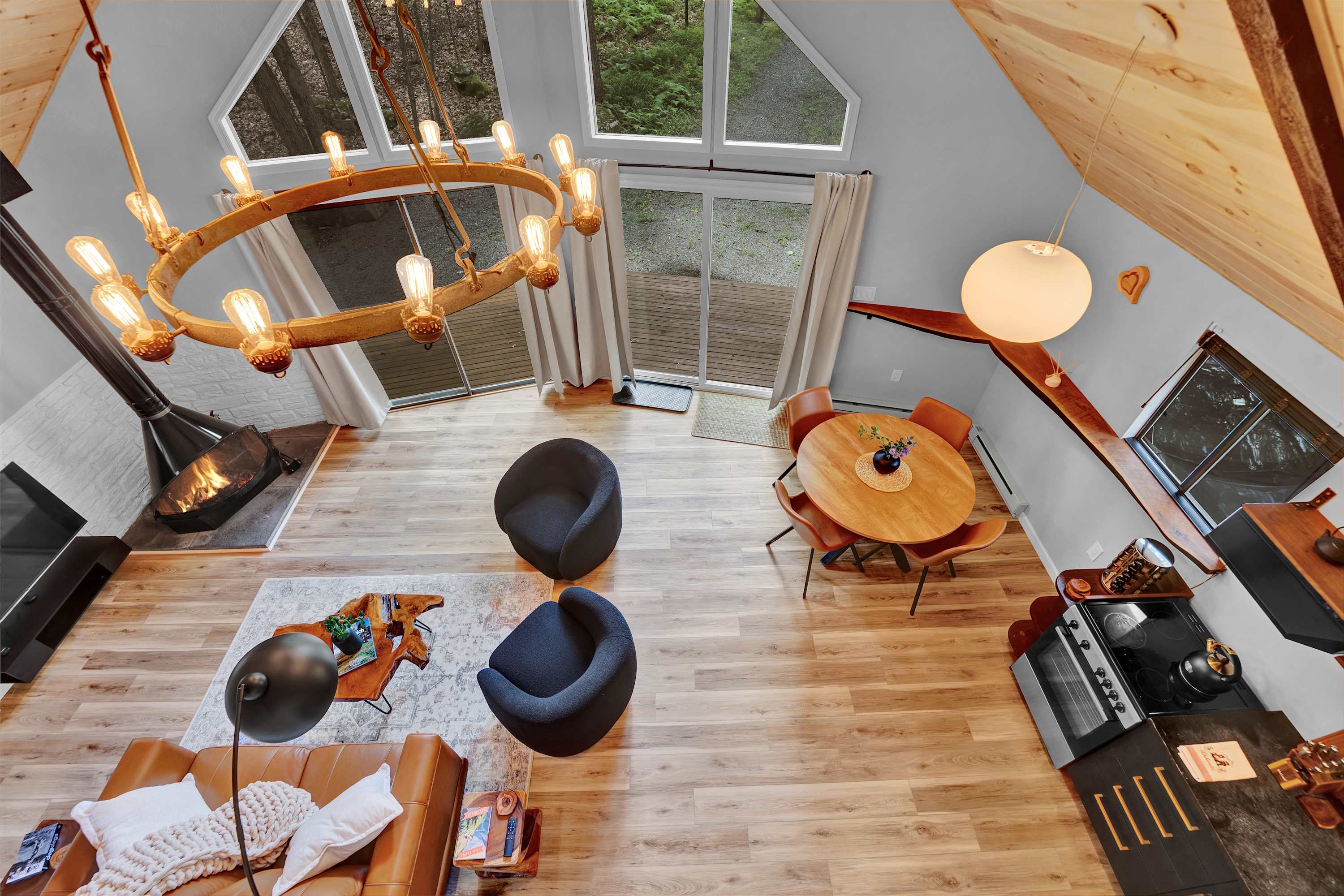 The Black Pocono Chalet |  Modern Cabin in Nature