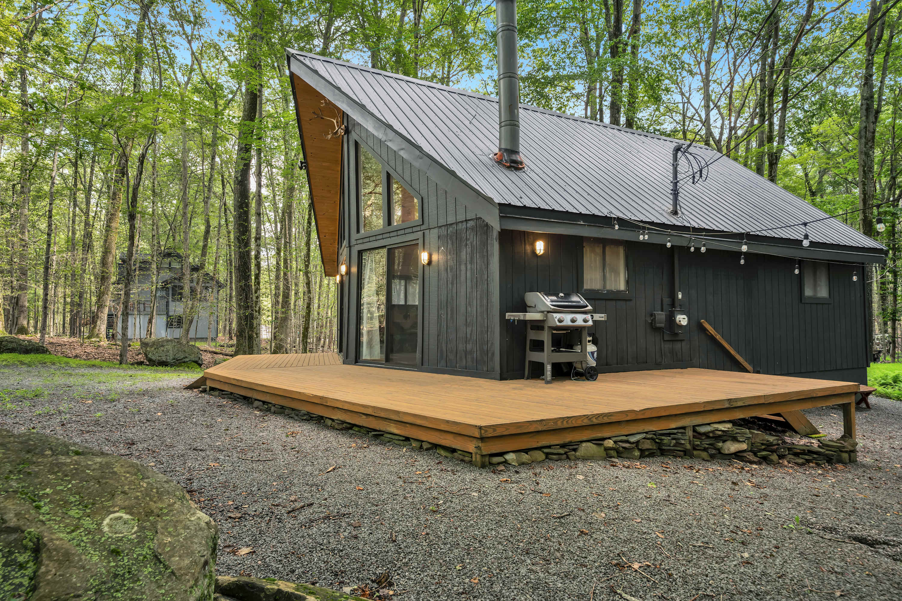 The Black Pocono Chalet |  Modern Cabin in Nature