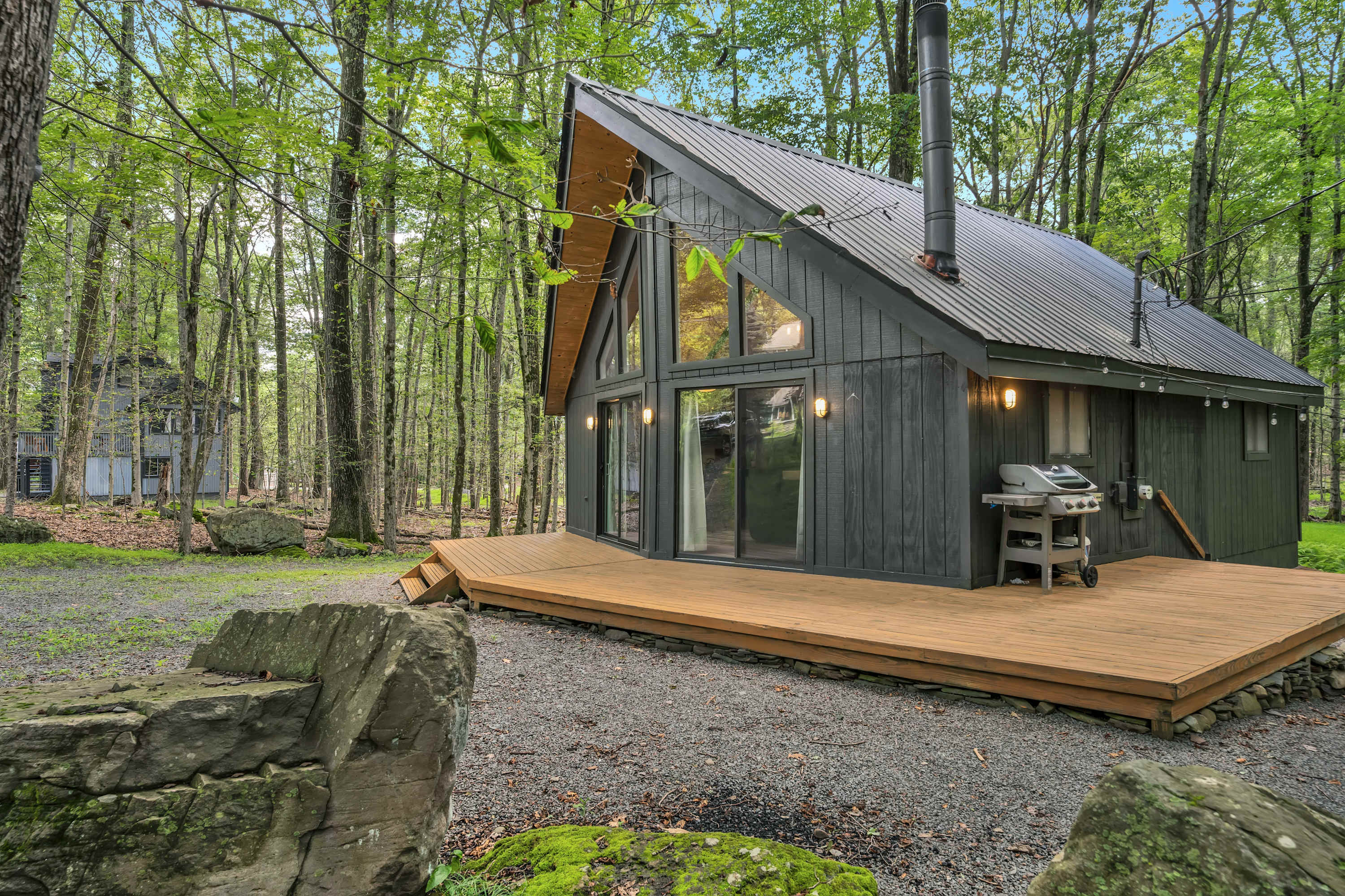 The Black Pocono Chalet |  Modern Cabin in Nature