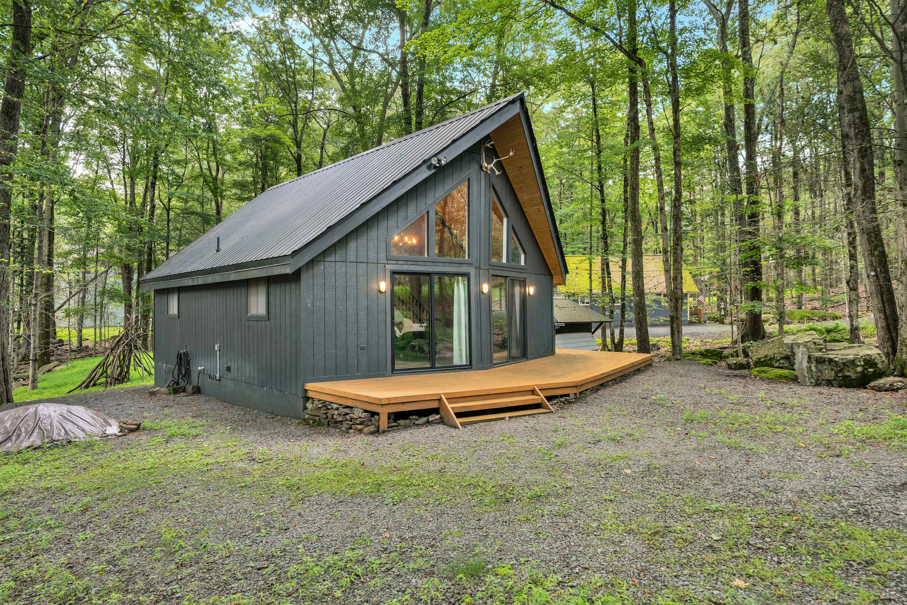 The Black Pocono Chalet |  Modern Cabin in Nature