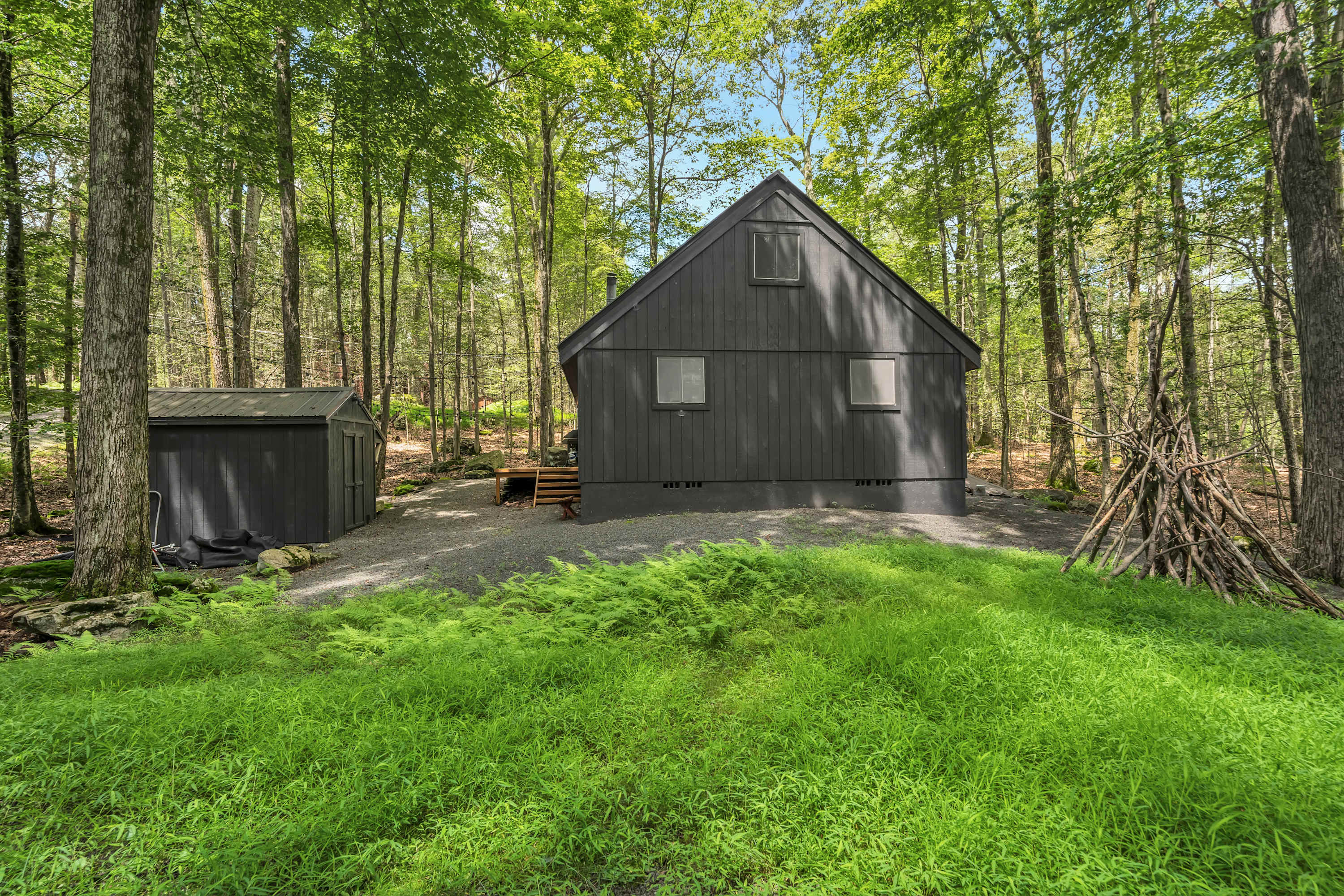 The Black Pocono Chalet |  Modern Cabin in Nature