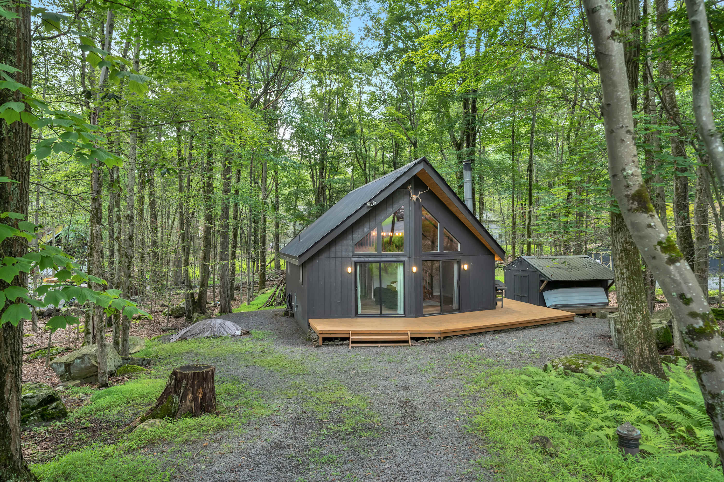 The Black Pocono Chalet |  Modern Cabin in Nature
