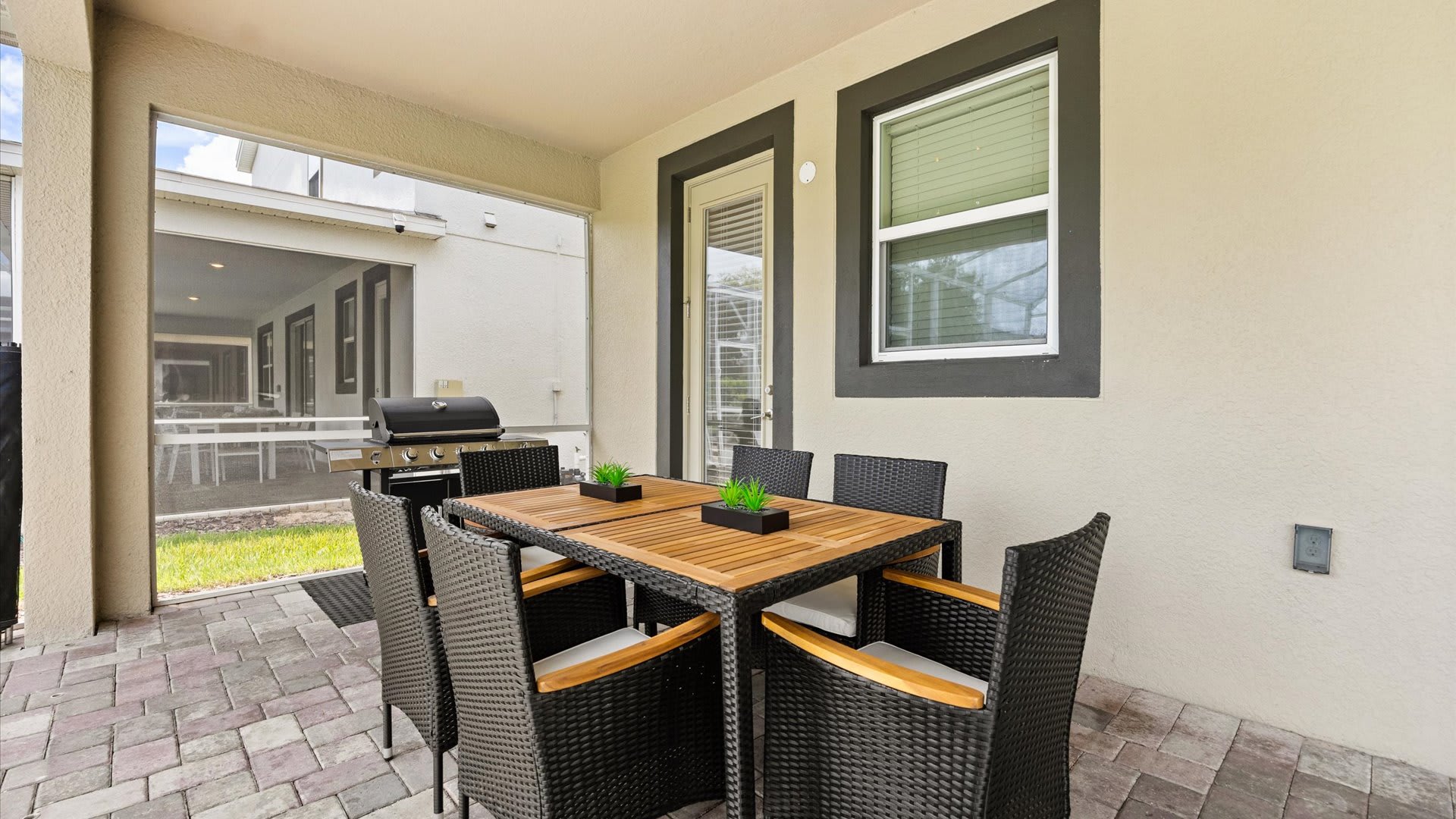 Outdoor patio dining area