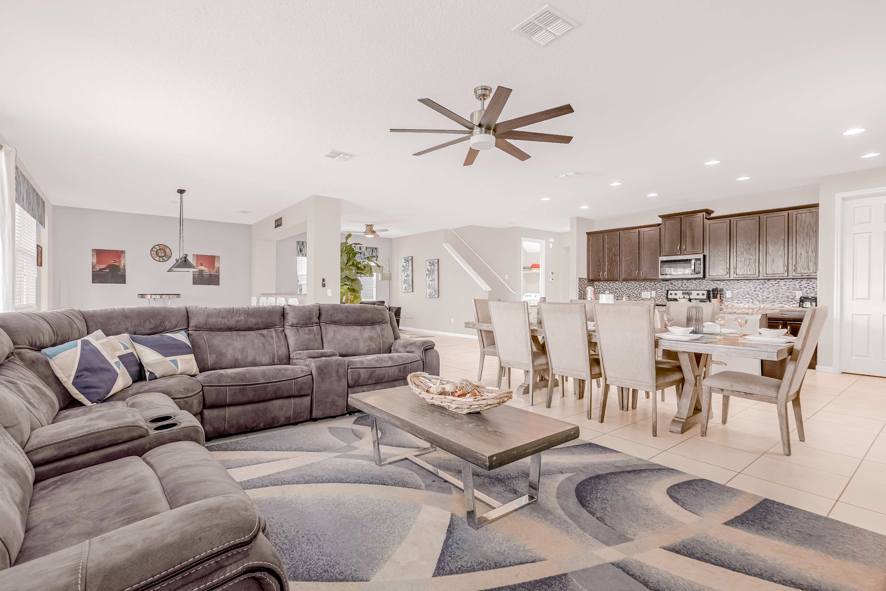 Experience luxury in this expansive living area with modern amenities, perfect for entertaining large groups.