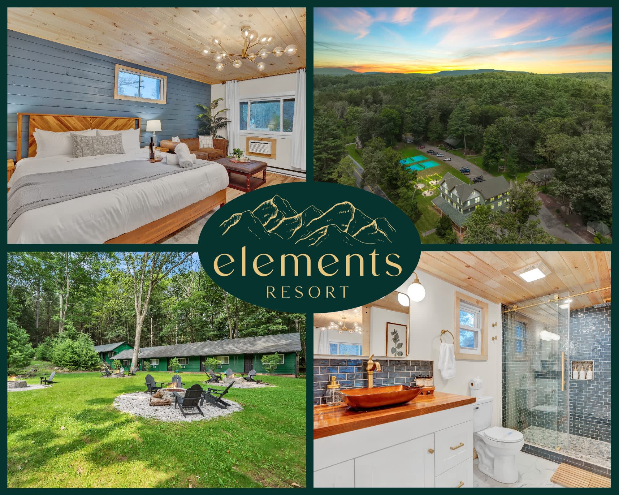 Stunning Pocono Modern | Firepits | Pickleball