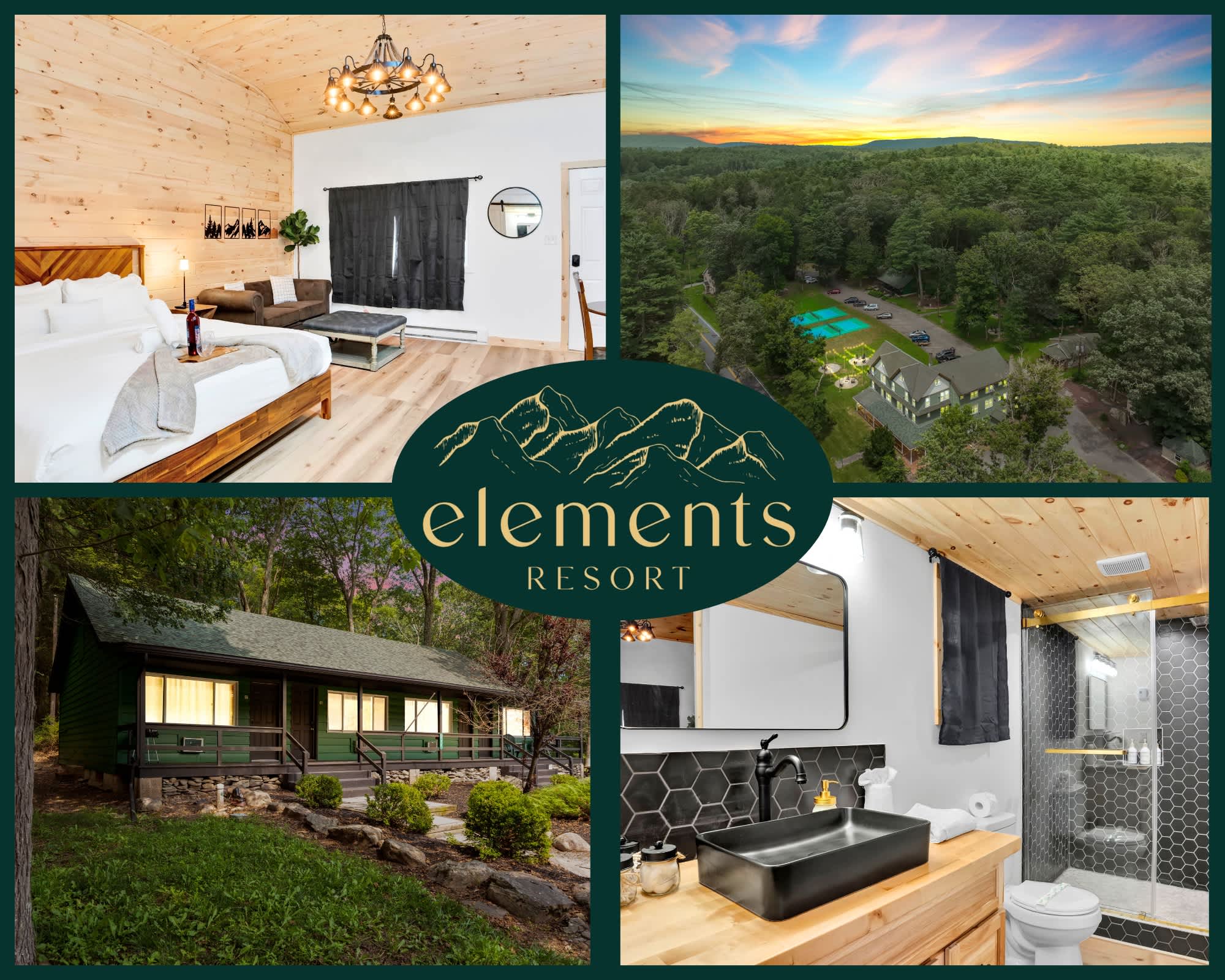 Pocono Modern Vaulted Pine | Firepits | Pickleball — Barrett Township, PA — vacation rental