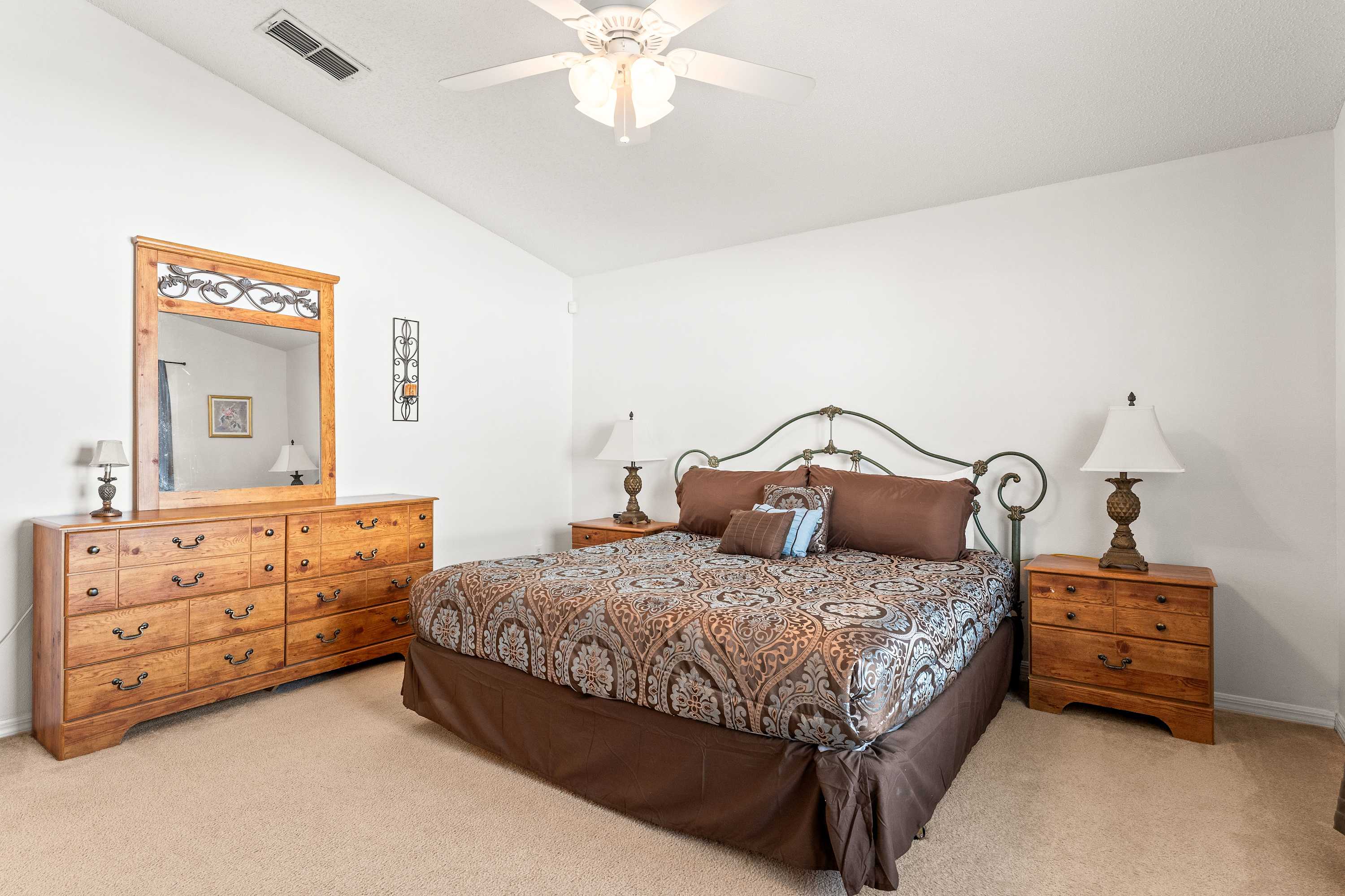 Sleep soundly on cozy bedding in each room