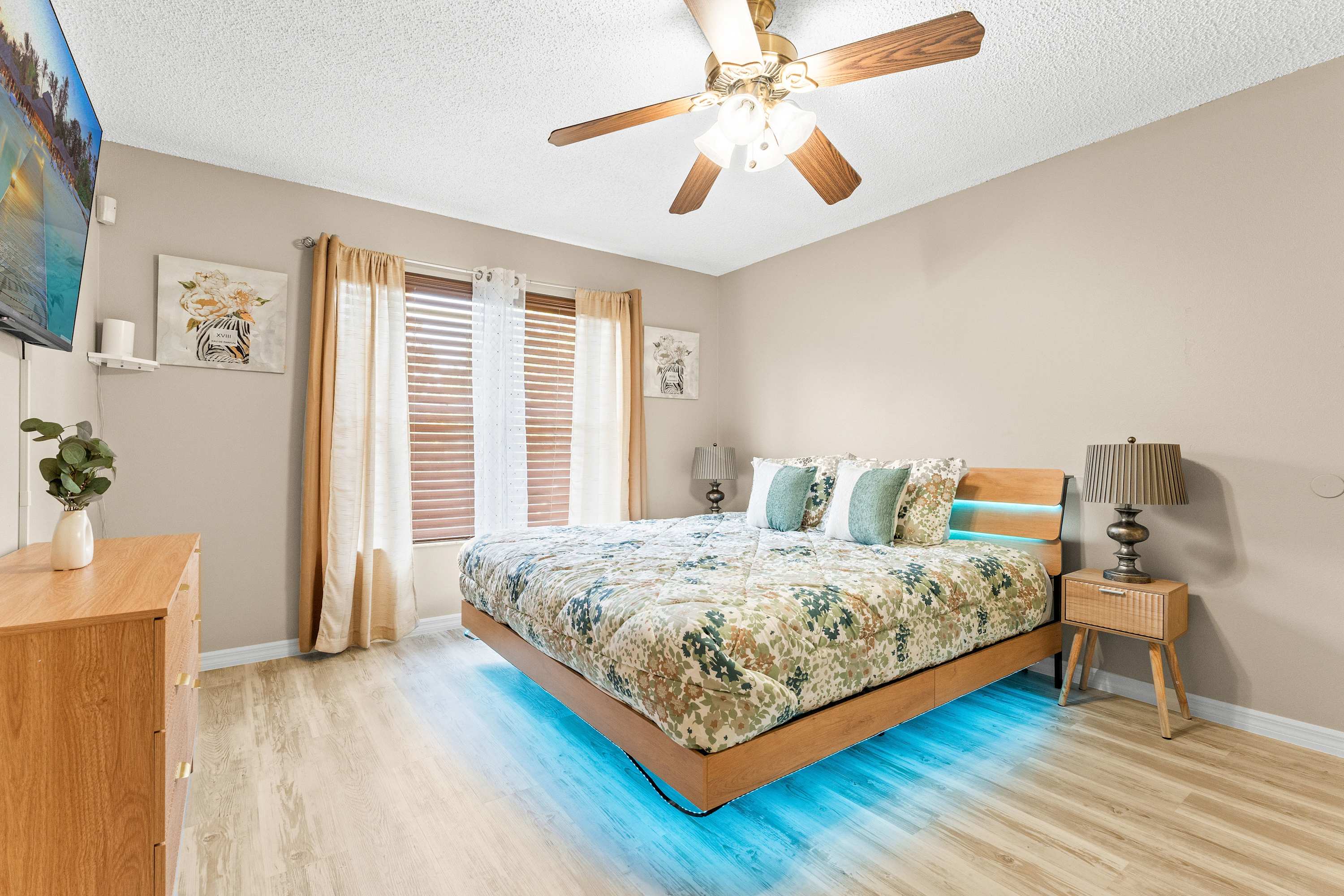 Rest easy on lush bedding in each room