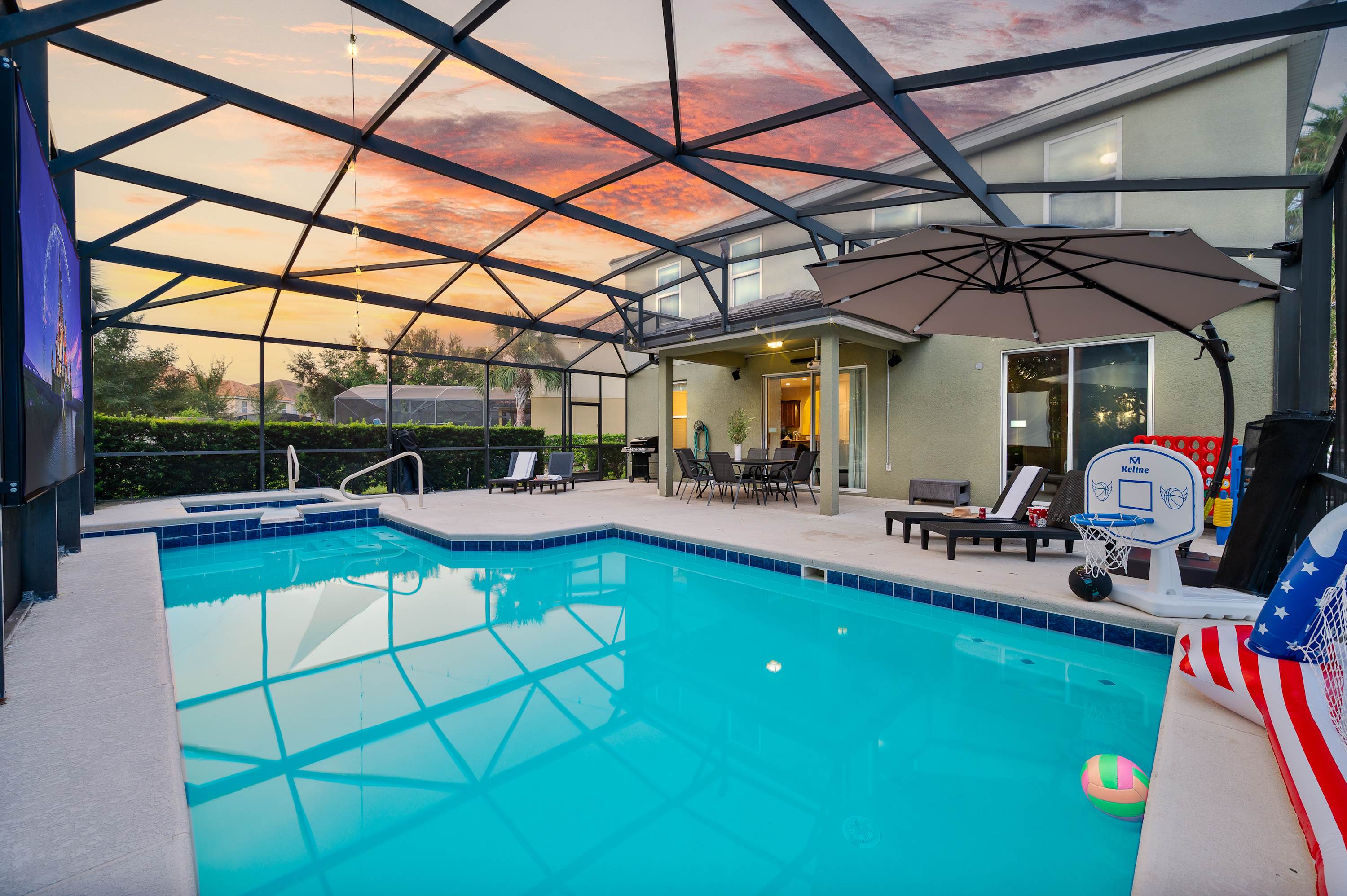 Outdoor Projector| Heated Pool |Waterpark |Disney