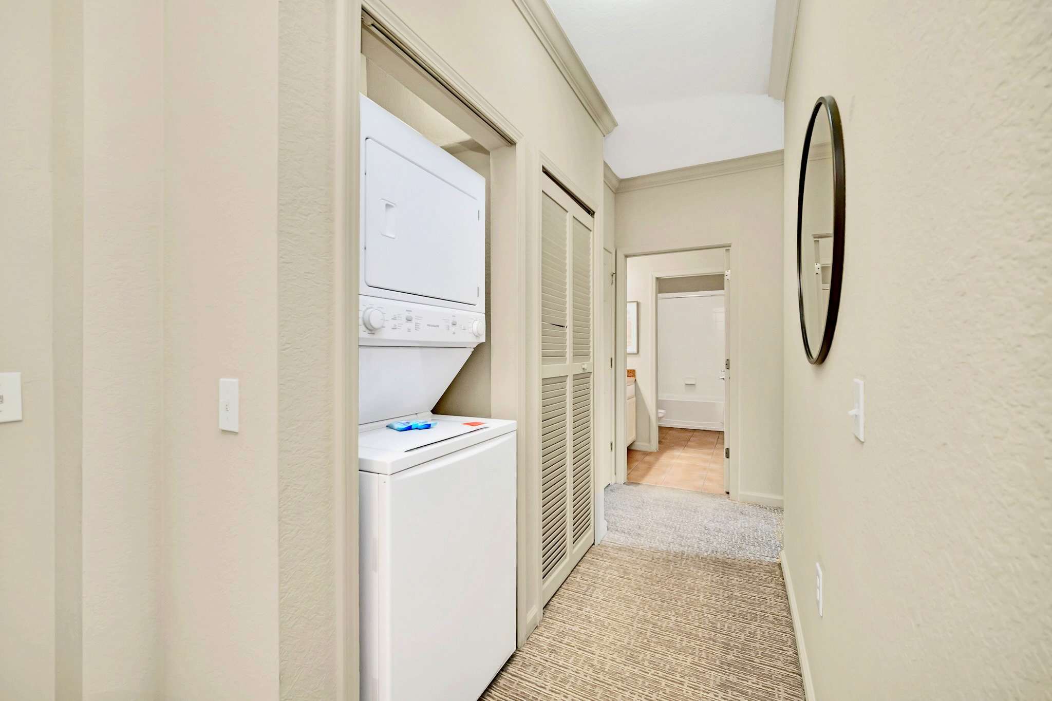 In-suite laundry facilities with washer and dryer