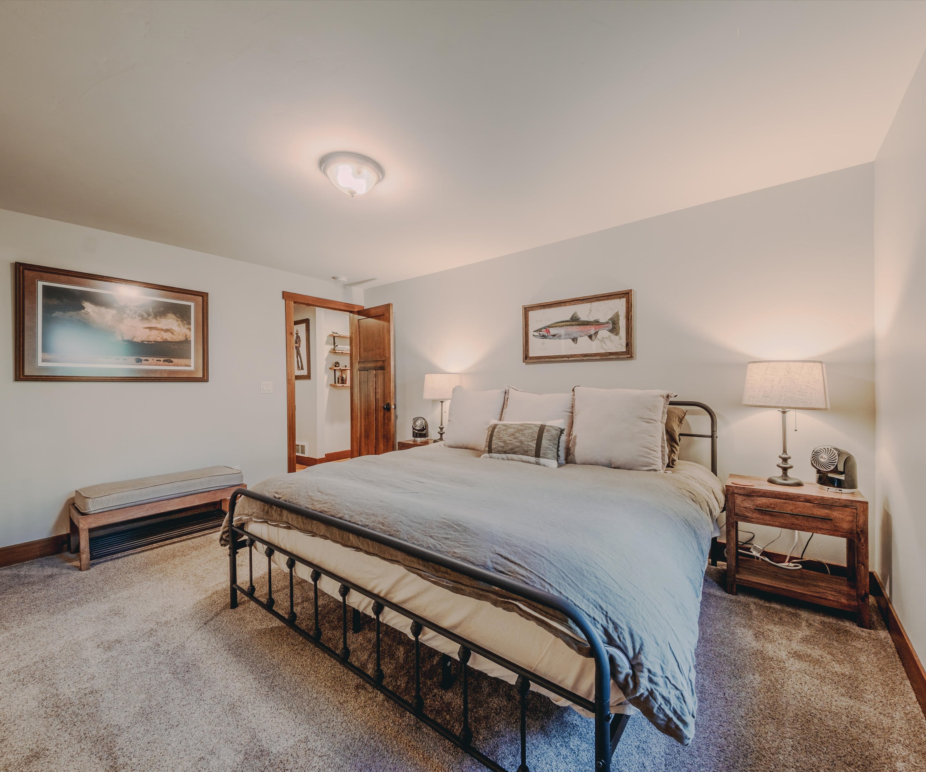 Rest easy on lush bedding in each room