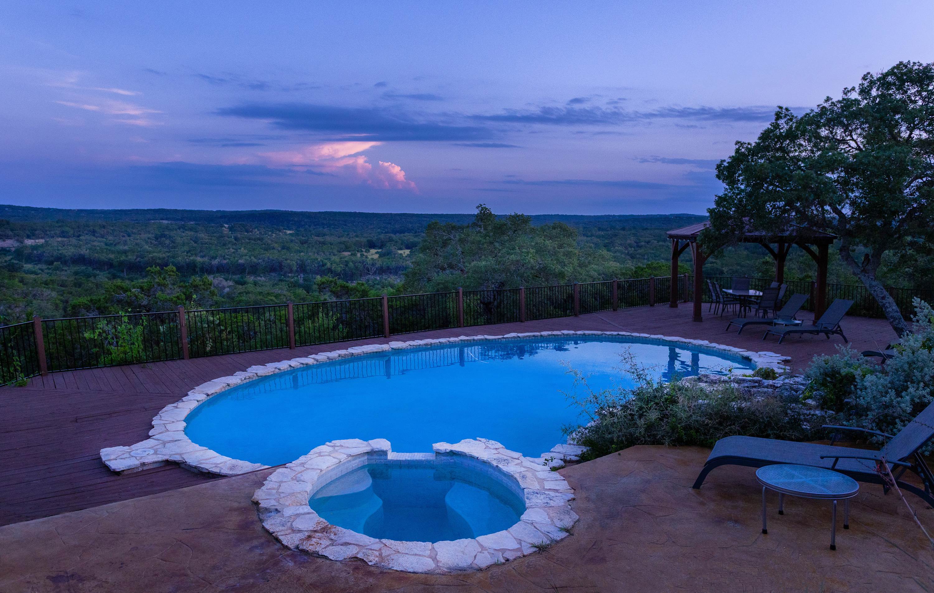 Stunning view over Blanco River valley