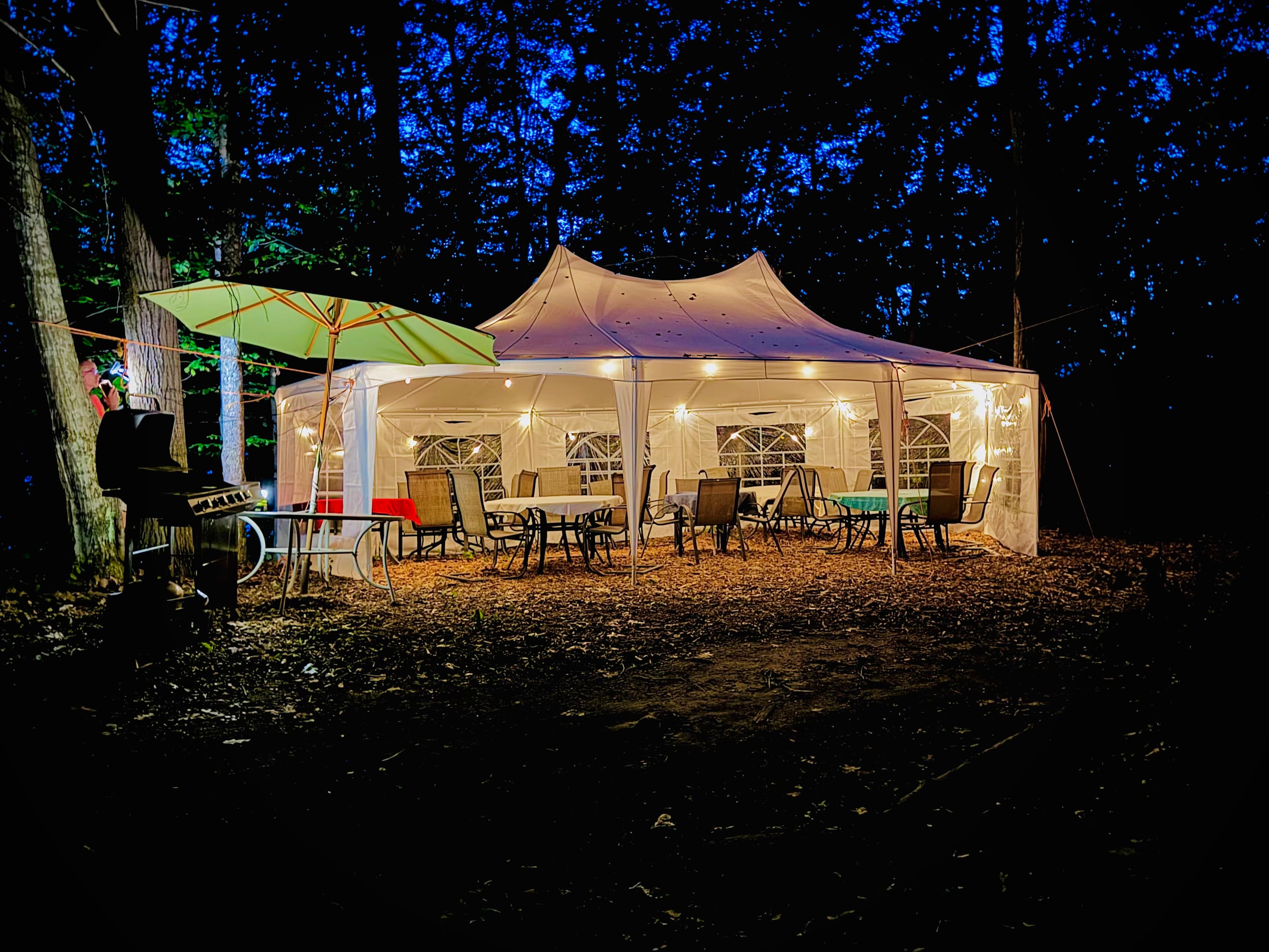 Our two Event Tents seat 50 at a time!