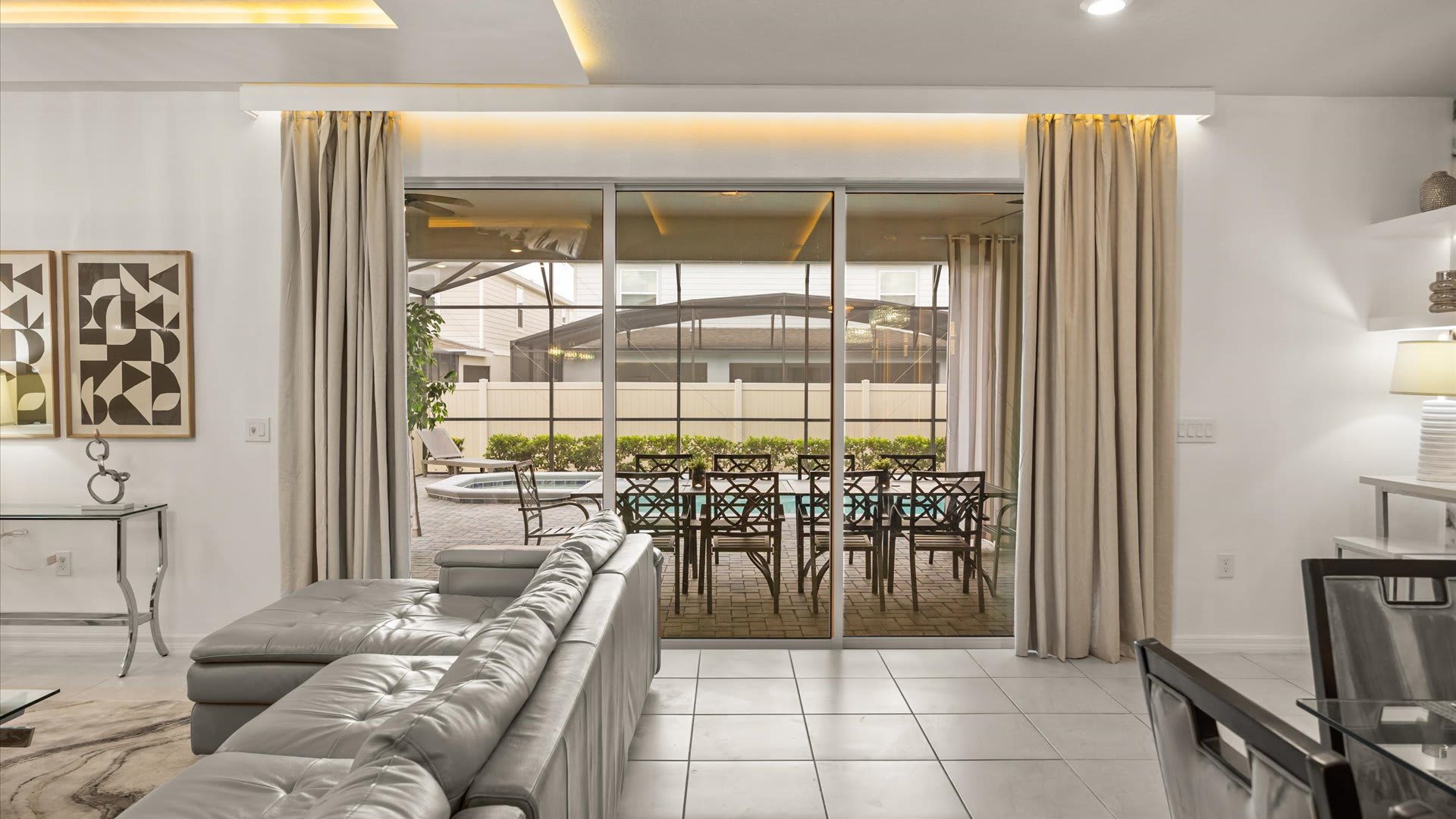 Open-concept living room 