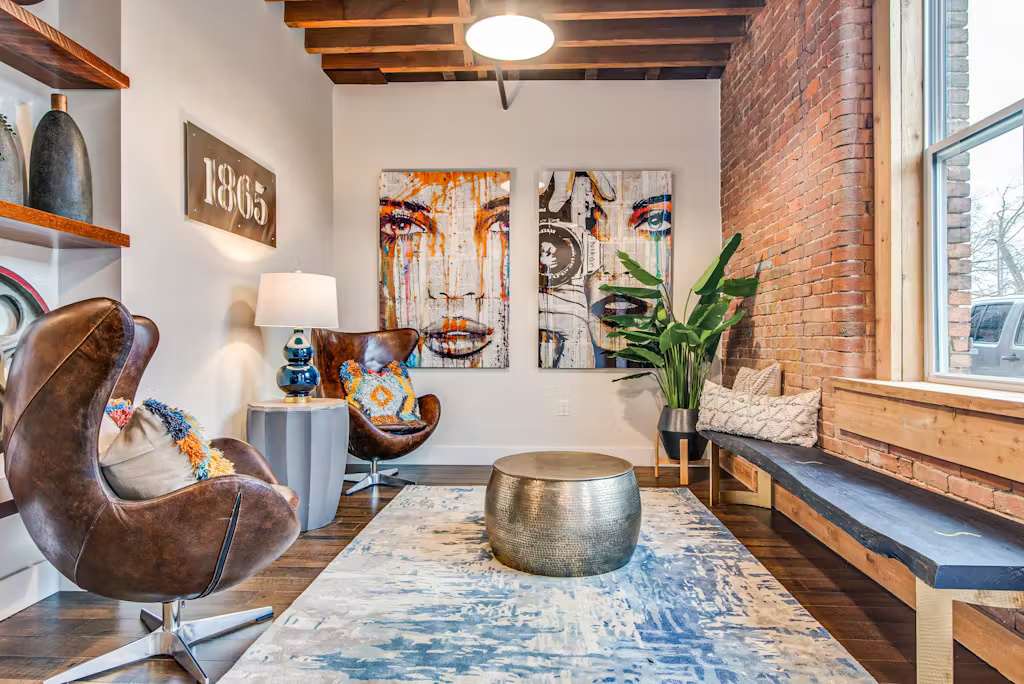 1865 Loft for Two · Exposed Brick · Rooftop Deck
