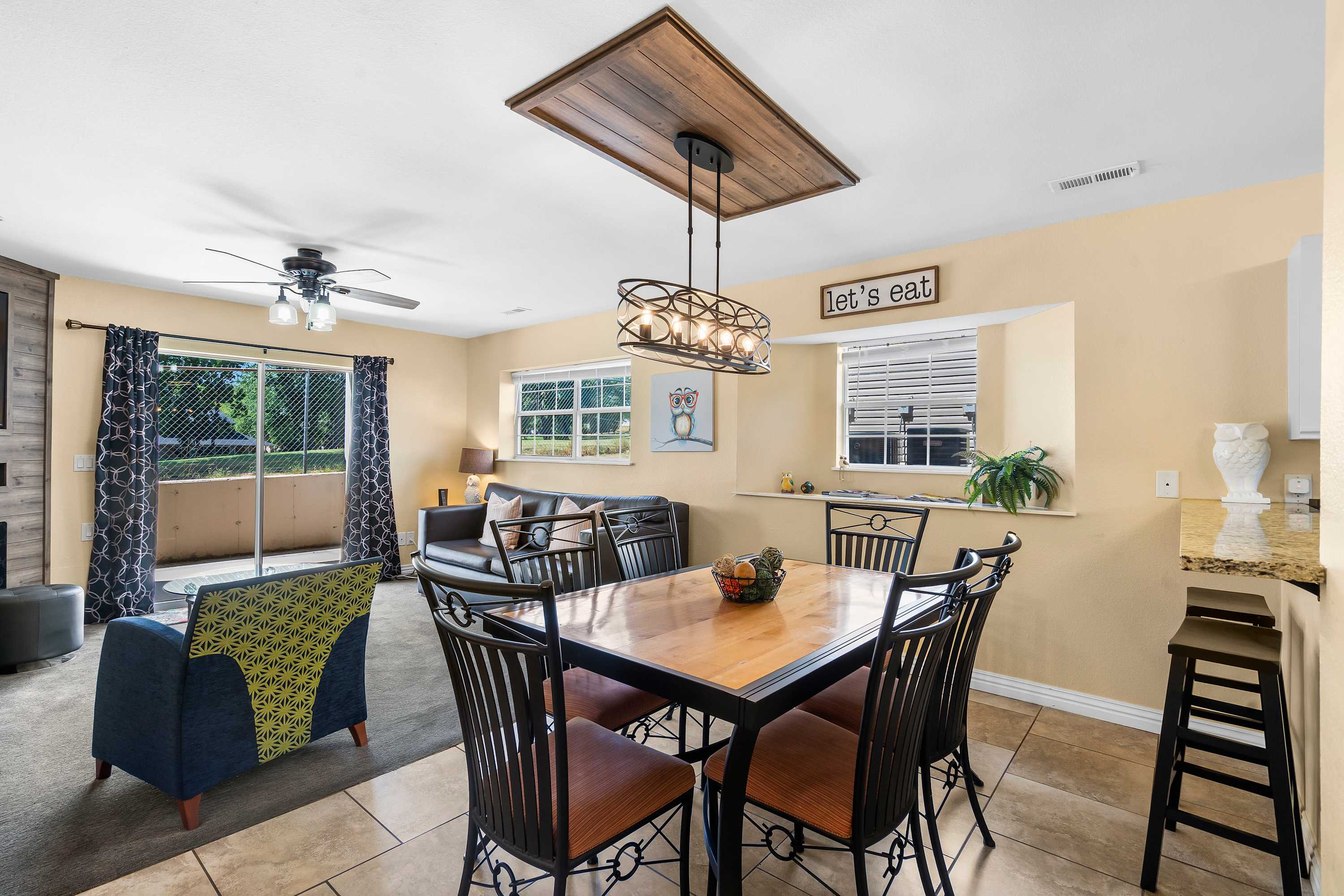 Make mealtime memories together at the dining table, seating 6