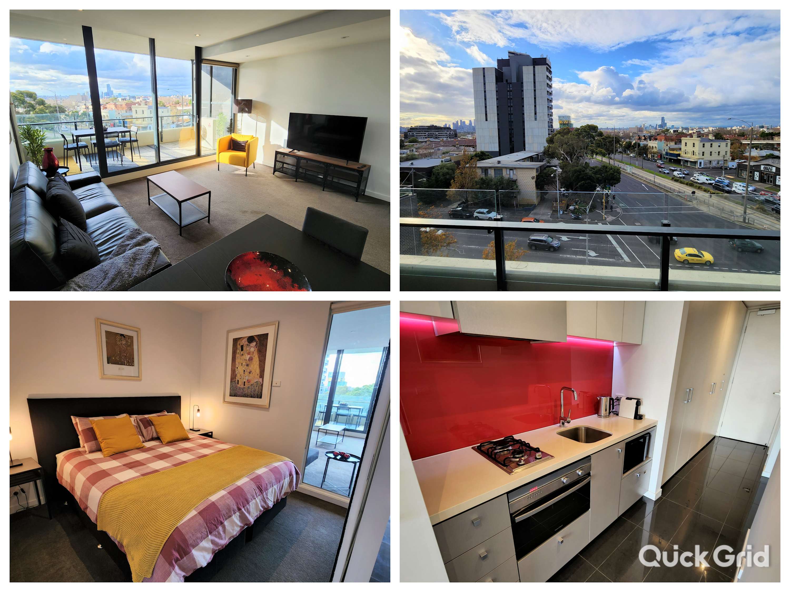 St Kilda vibes City views - Airy 1 bed sleeps 2-4
