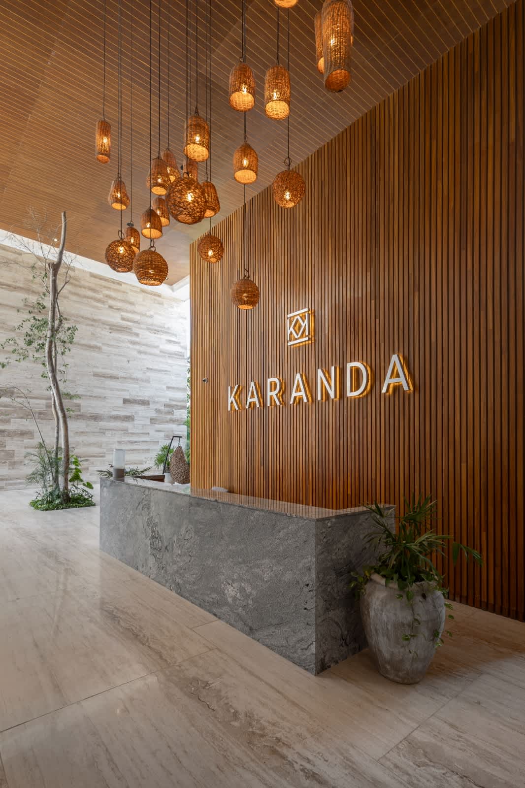 Elegant main entrance at Karanda complex