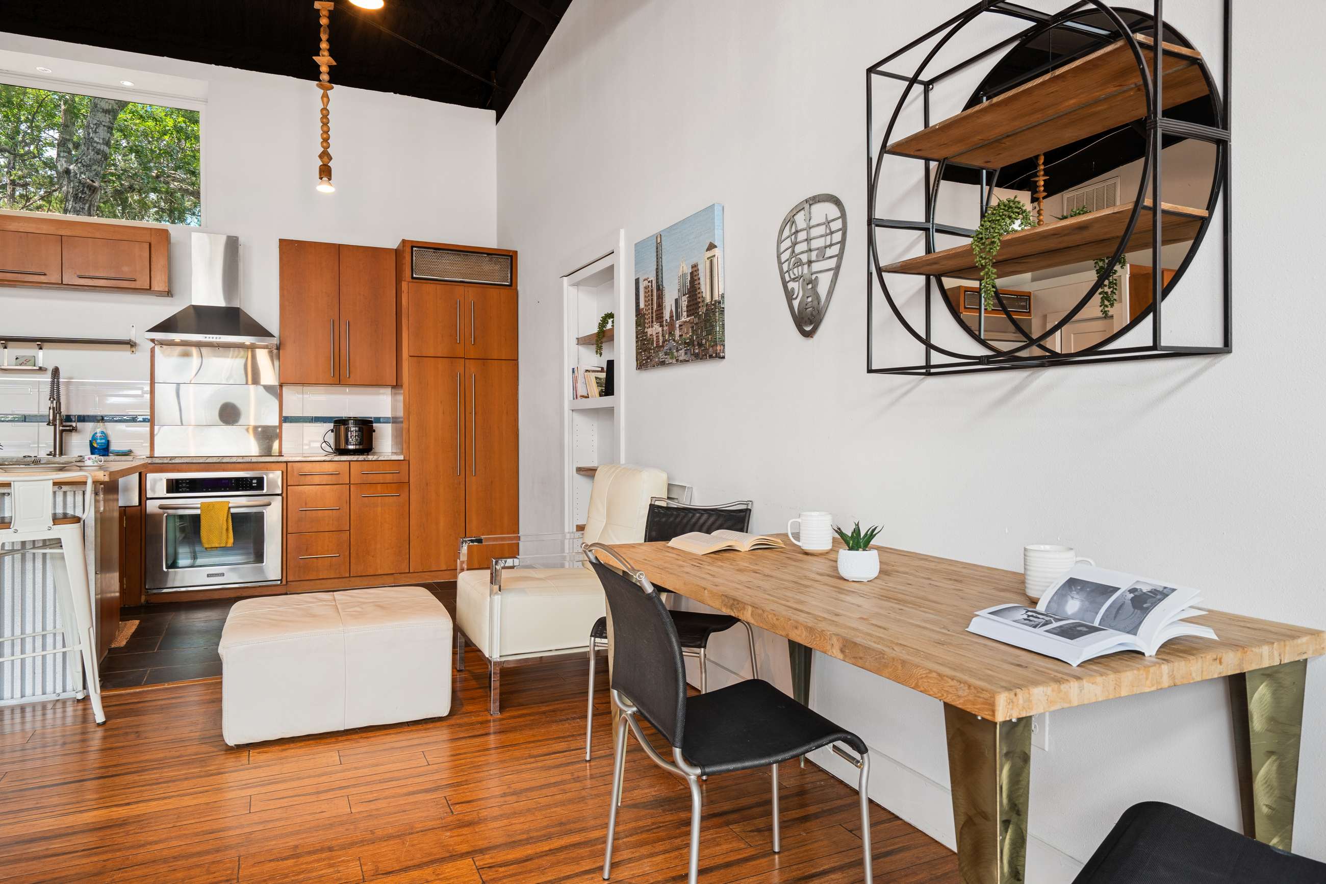 Remote work friendly desk area