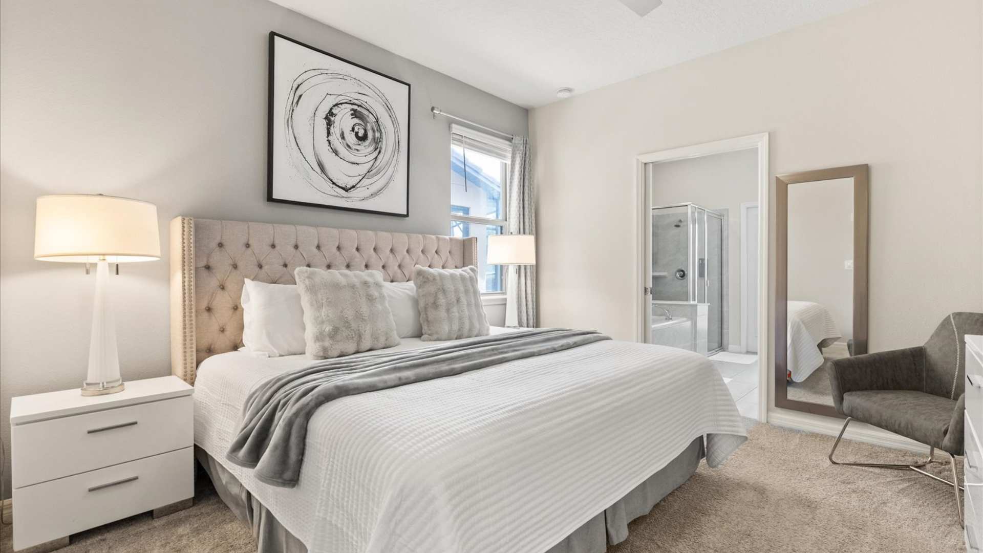 Luxury King Bedroom with Smart TV and En-suite Bathroom