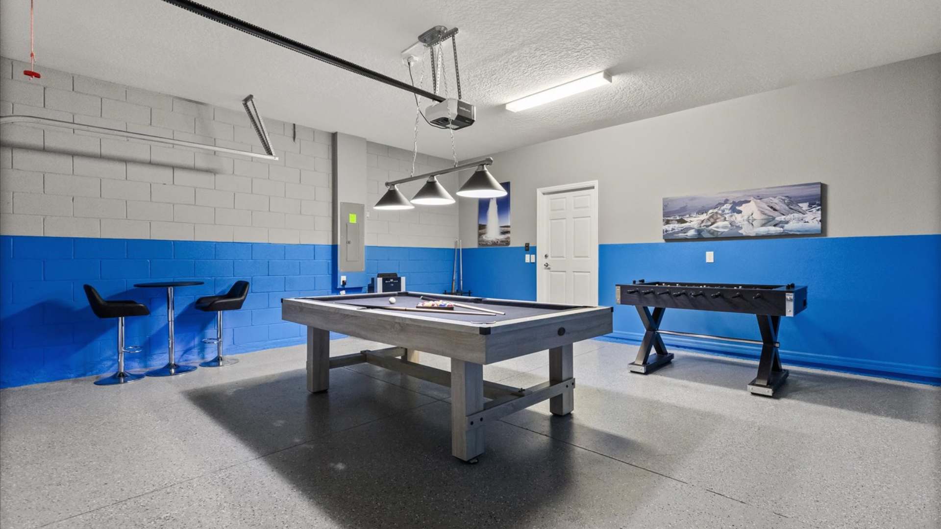 Garage Turned Games Room