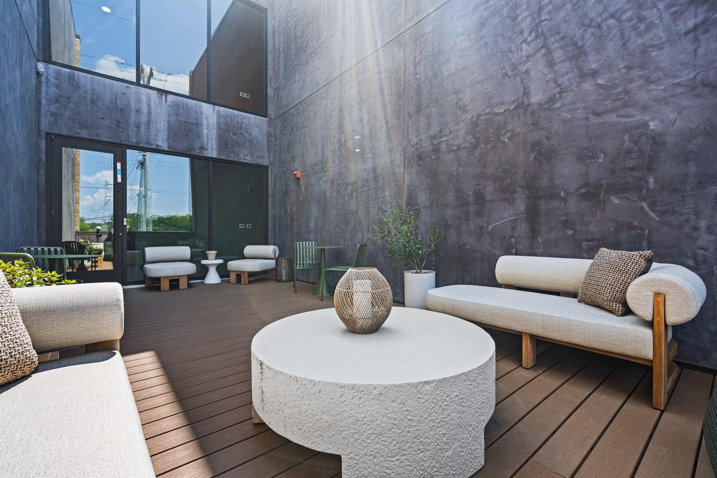 Enjoy your morning coffee or a sunset wind-down on the shared rooftop patio.