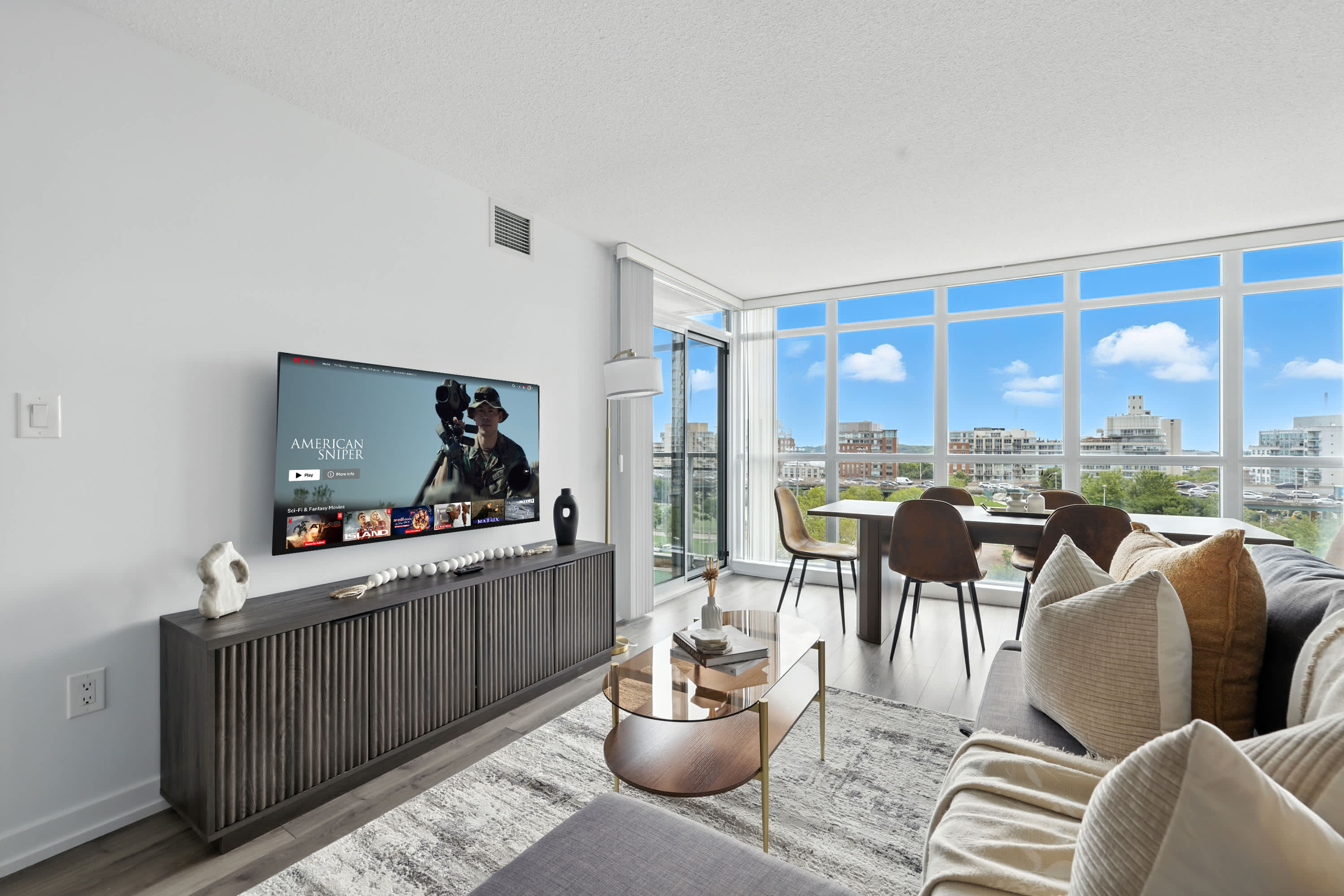Modern 2BR Condo Stunning Views, Walk Everywhere