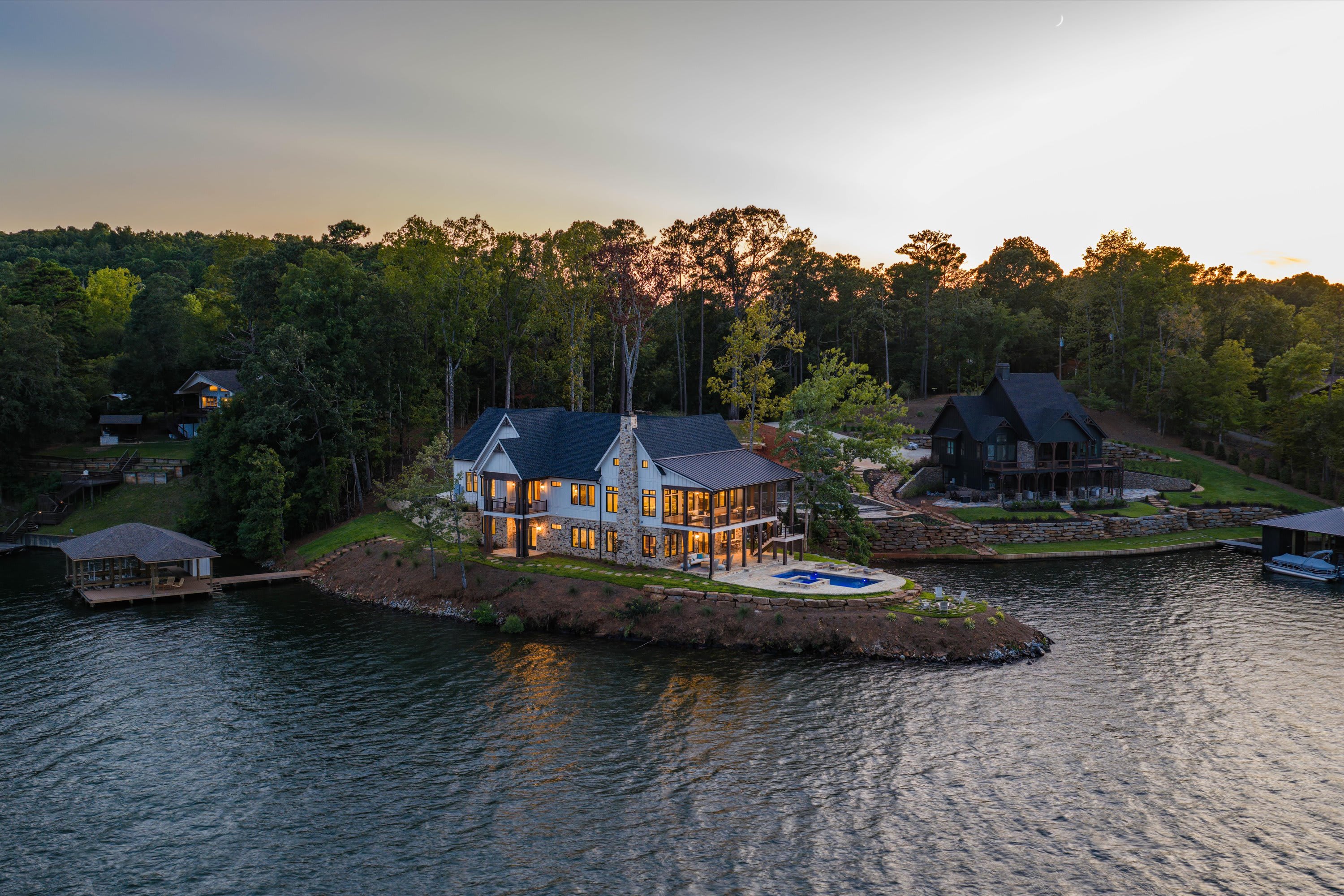 Luxe Lake Martin Home Pool Hot Tub Boat Dock — Dadeville, AL — vacation rental