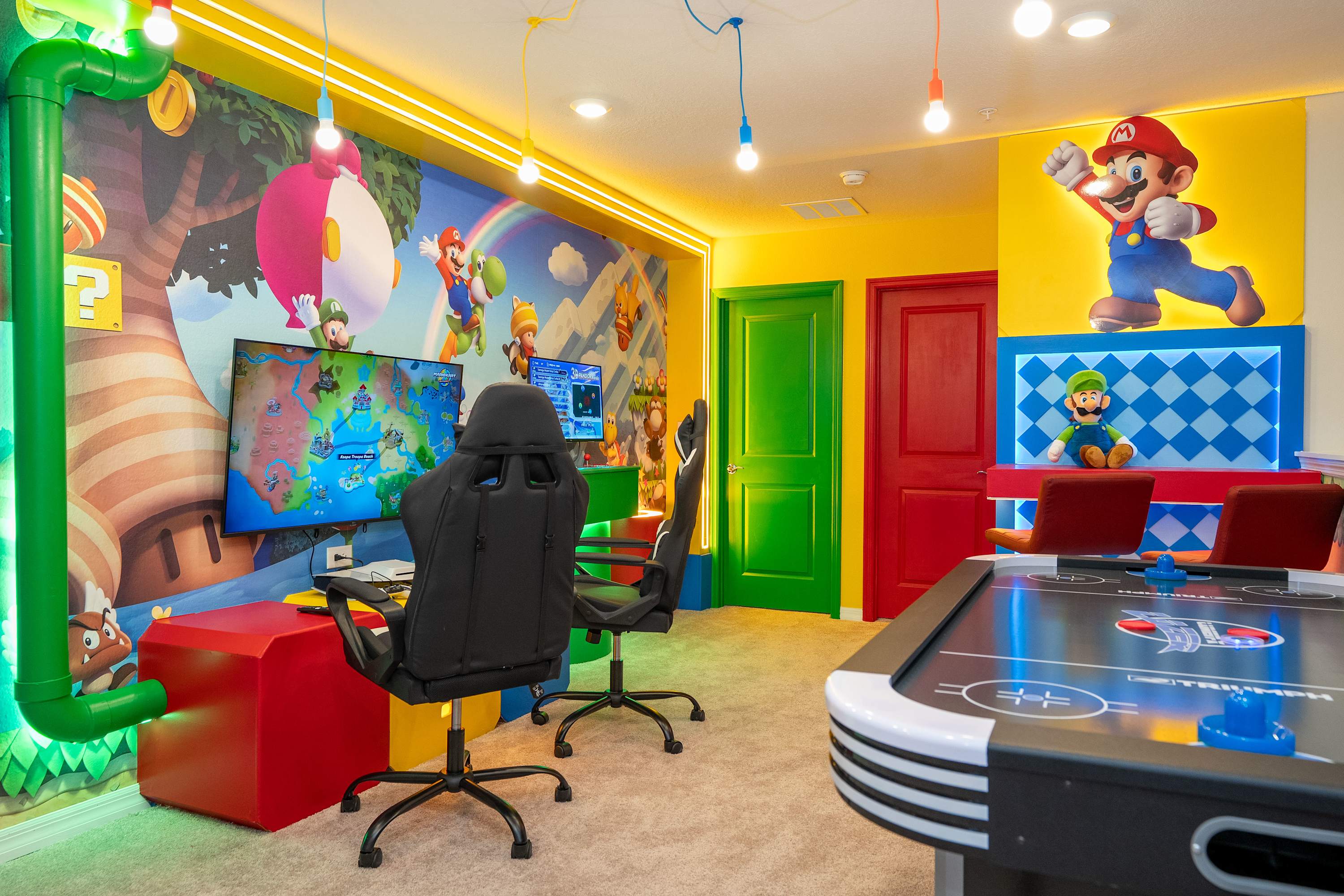Super Mario Themed Games Room