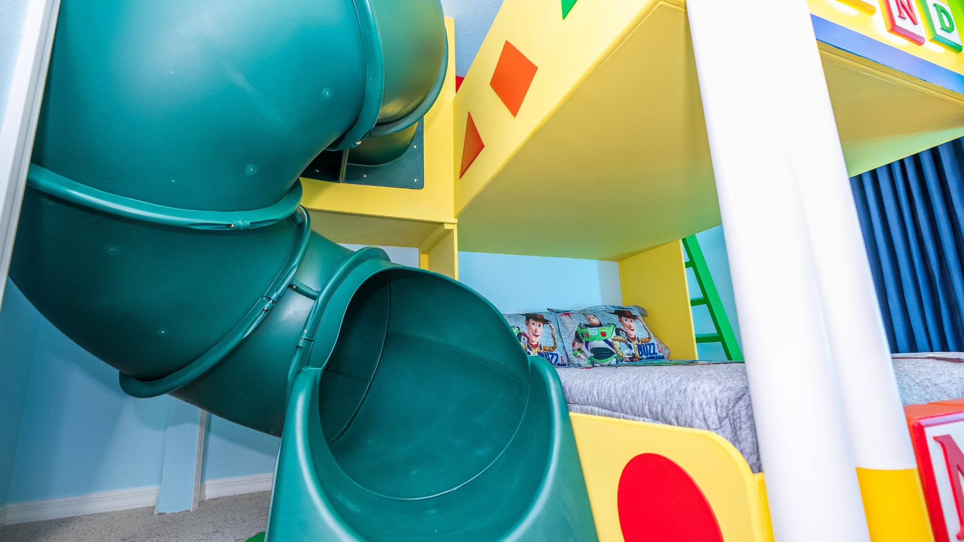 Toy-story Themed Bedroom with Slide