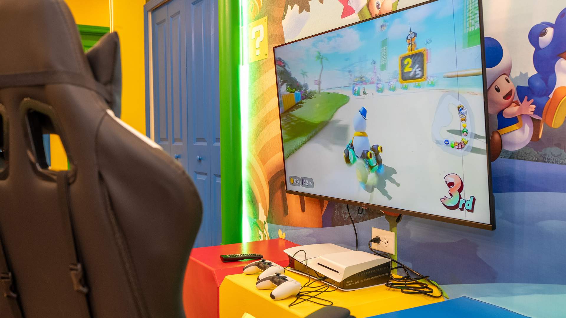 Super Mario Themed Games Room