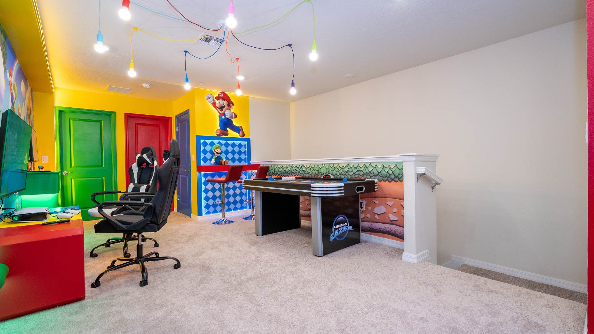 Super Mario Themed Games Room