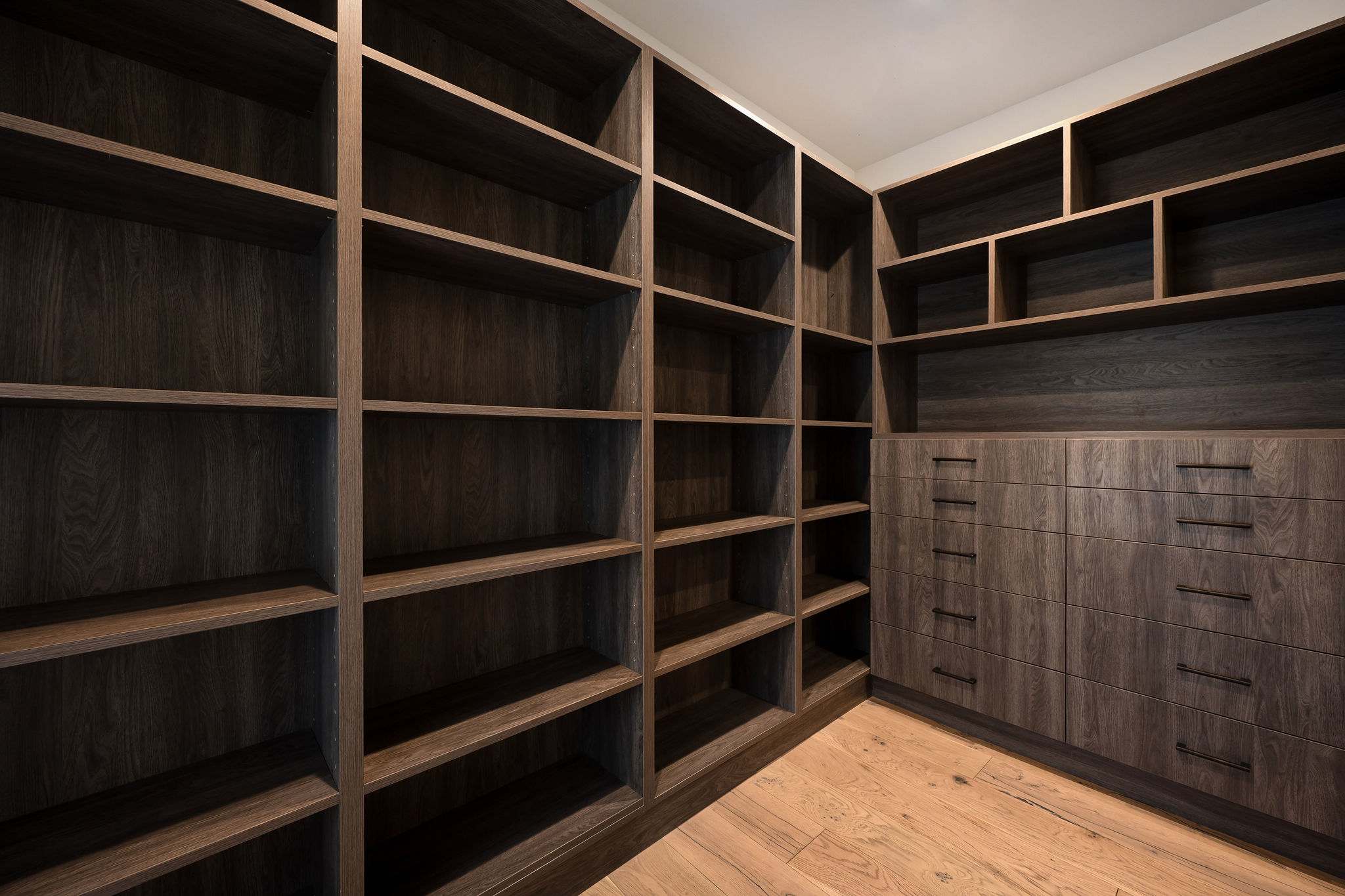Primary Suite Walk-in closet.