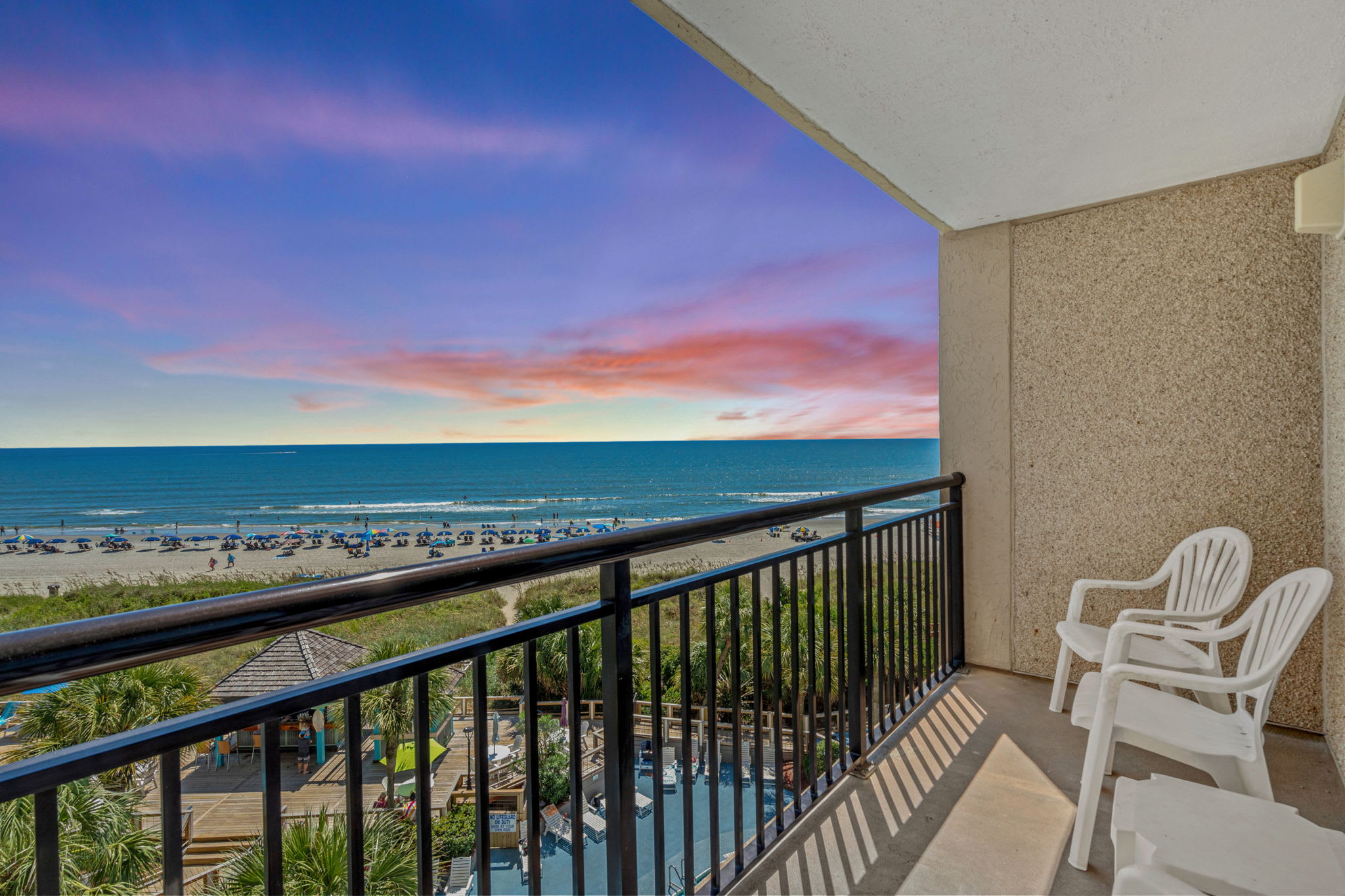 Sunset view from the balcony