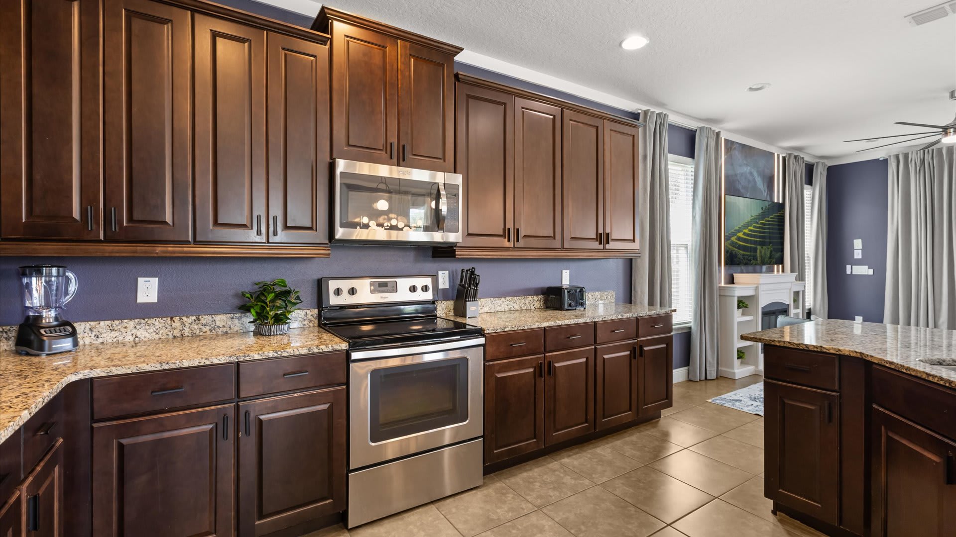 Fully equipped kitchen area