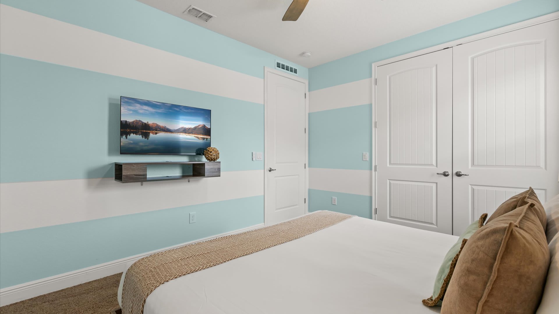 Modern Queen Bedroom suite with smart TV