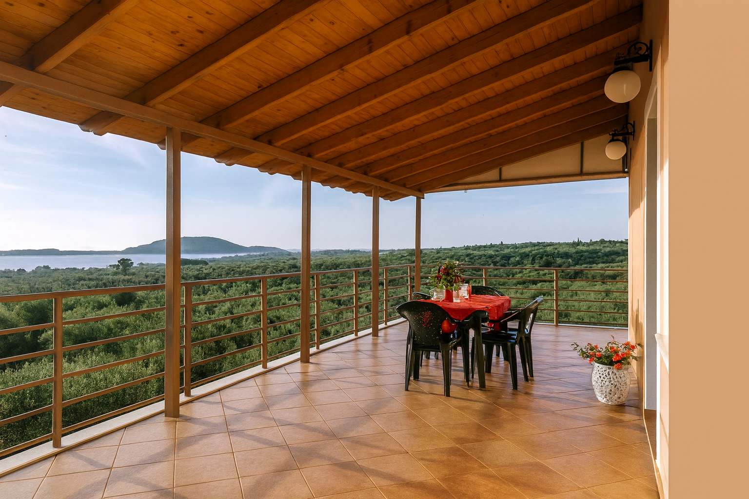 Seaview flat in an olive grove by the sandy beach — Marathopoli, Peloponnisos Dytiki Ellada ke Ionio — vacation rental