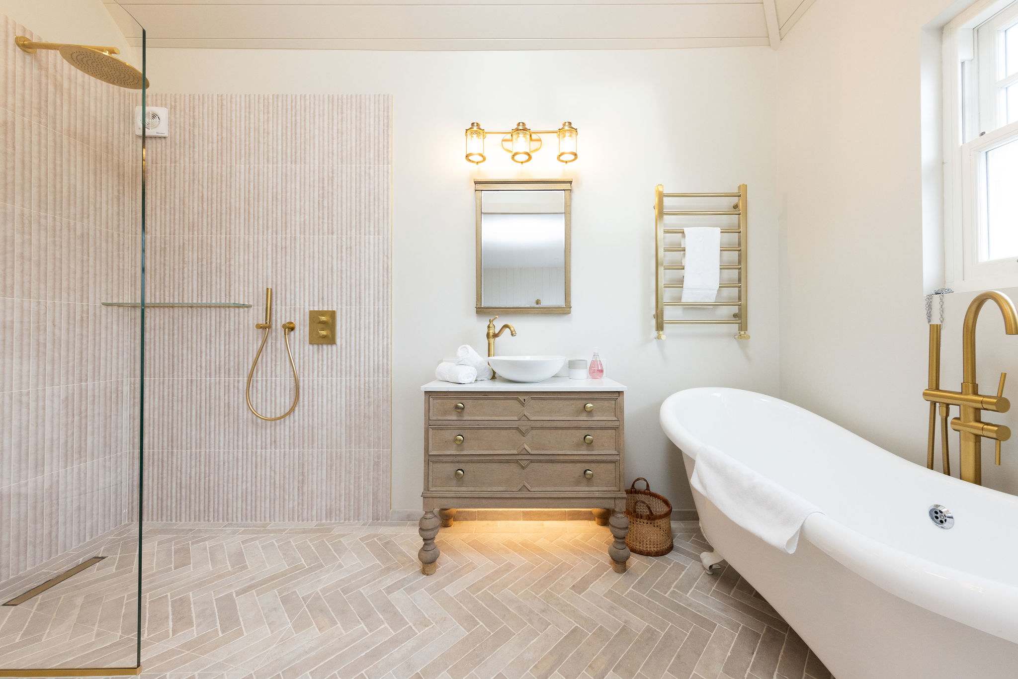 Unwind in this luxurious, spa-inspired bathroom, ensuite to the master bedroom.