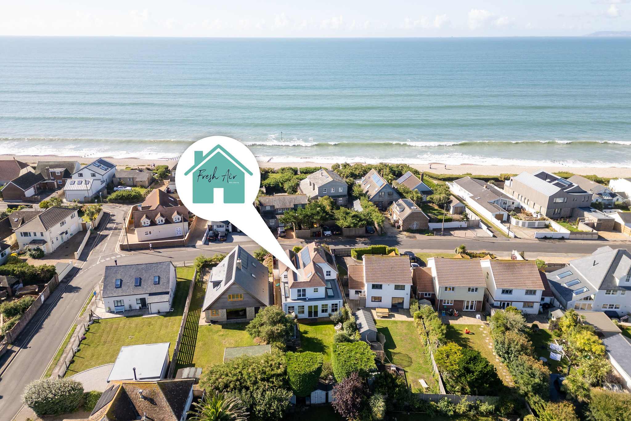 The home is one road back from the beach, so you're just steps from the sea for your whole stay.