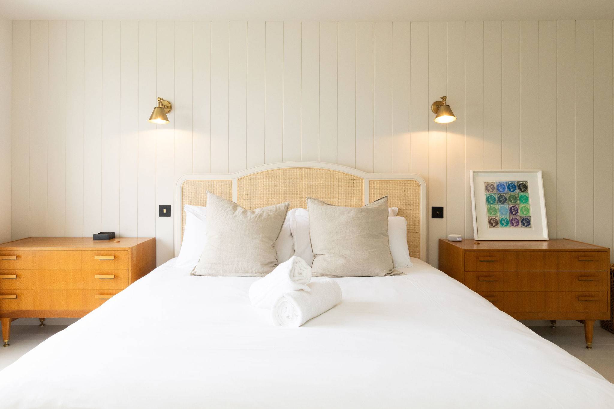 Wake up refreshed in this serene bedroom.