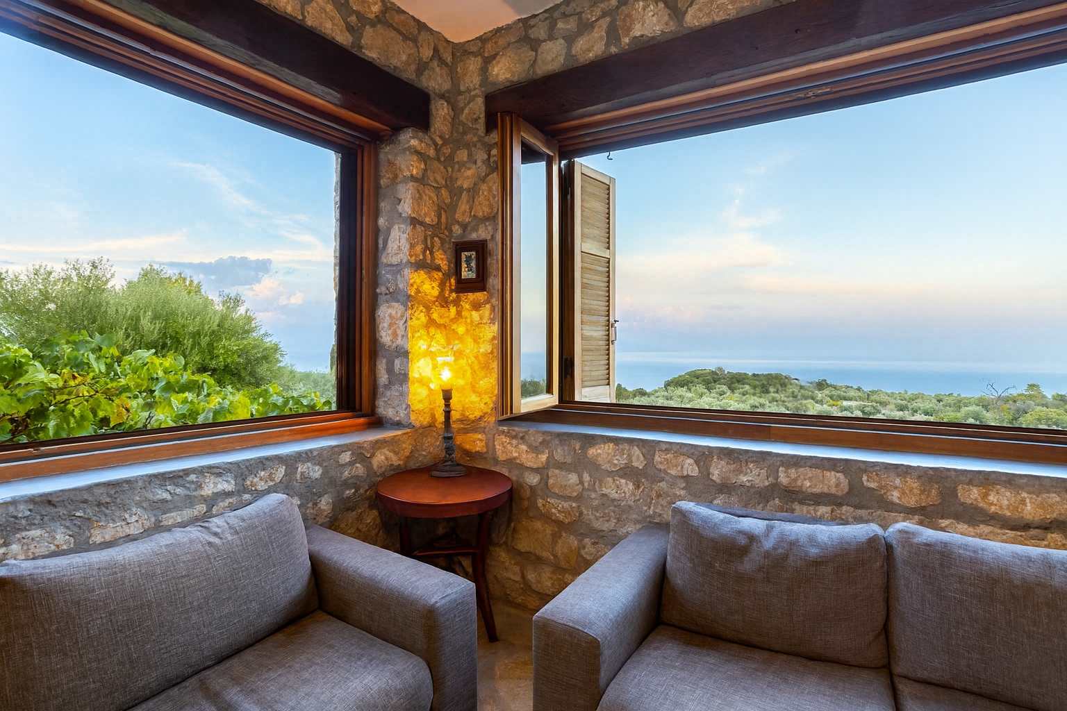 Stone Farmhouse in Groves - Sea & Mountain Views — Achladochori, Achladochori — vacation rental