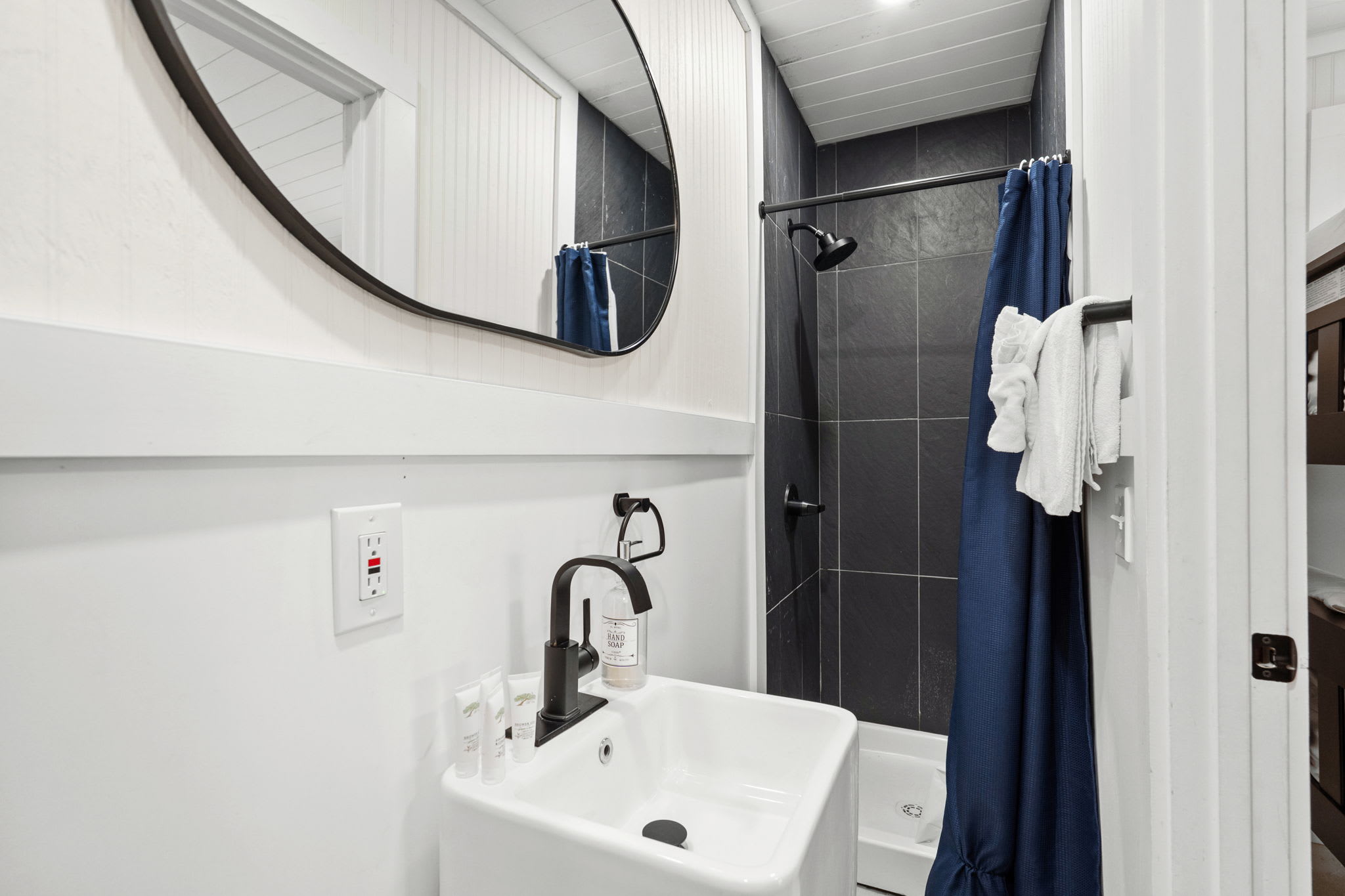 Bathroom with a shower