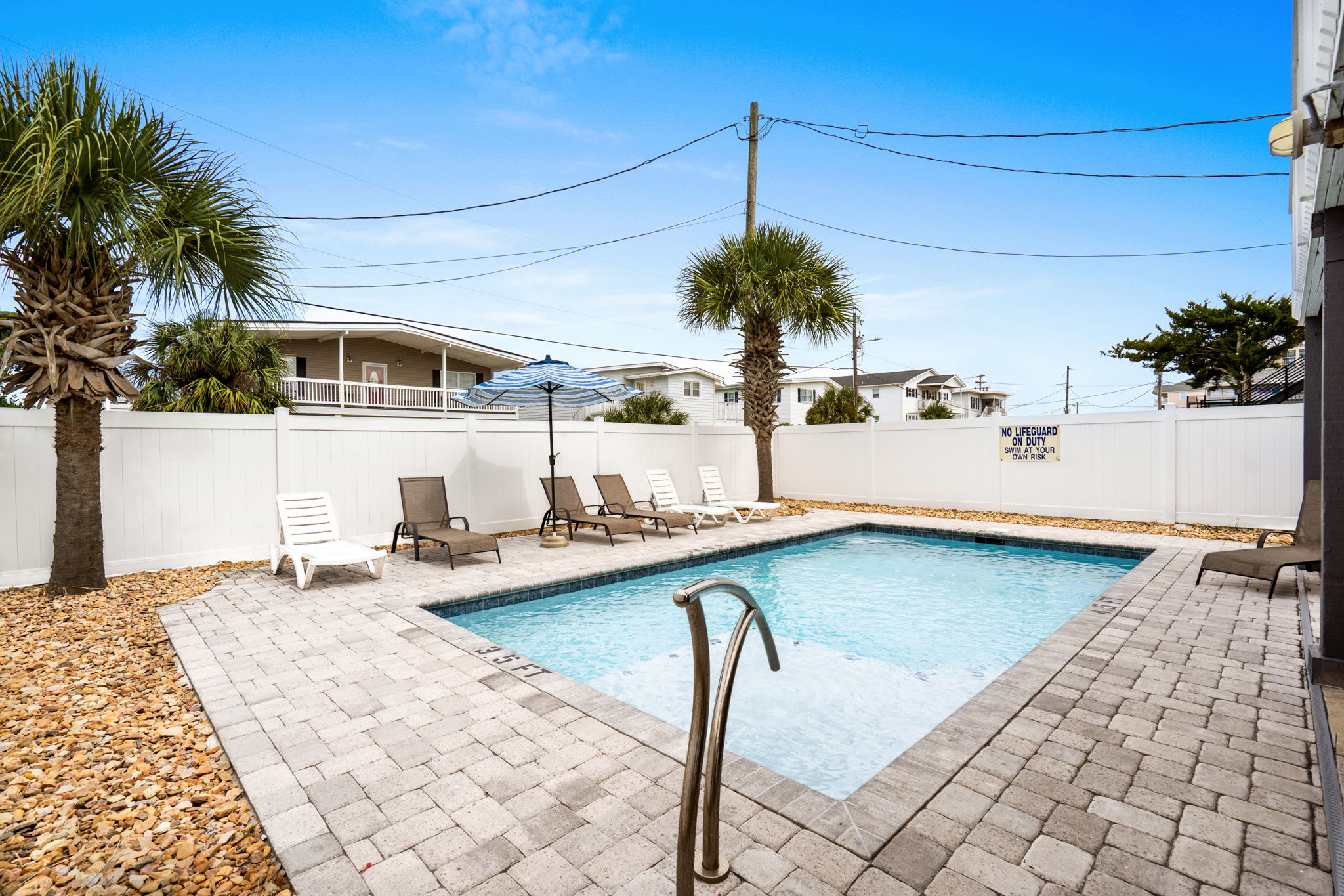 Private outdoor pool area