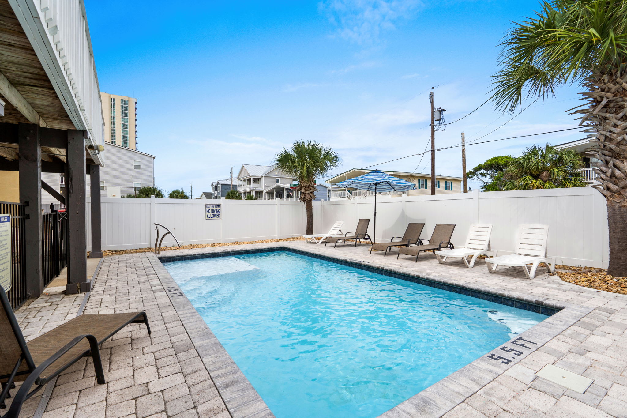 Private outdoor pool area